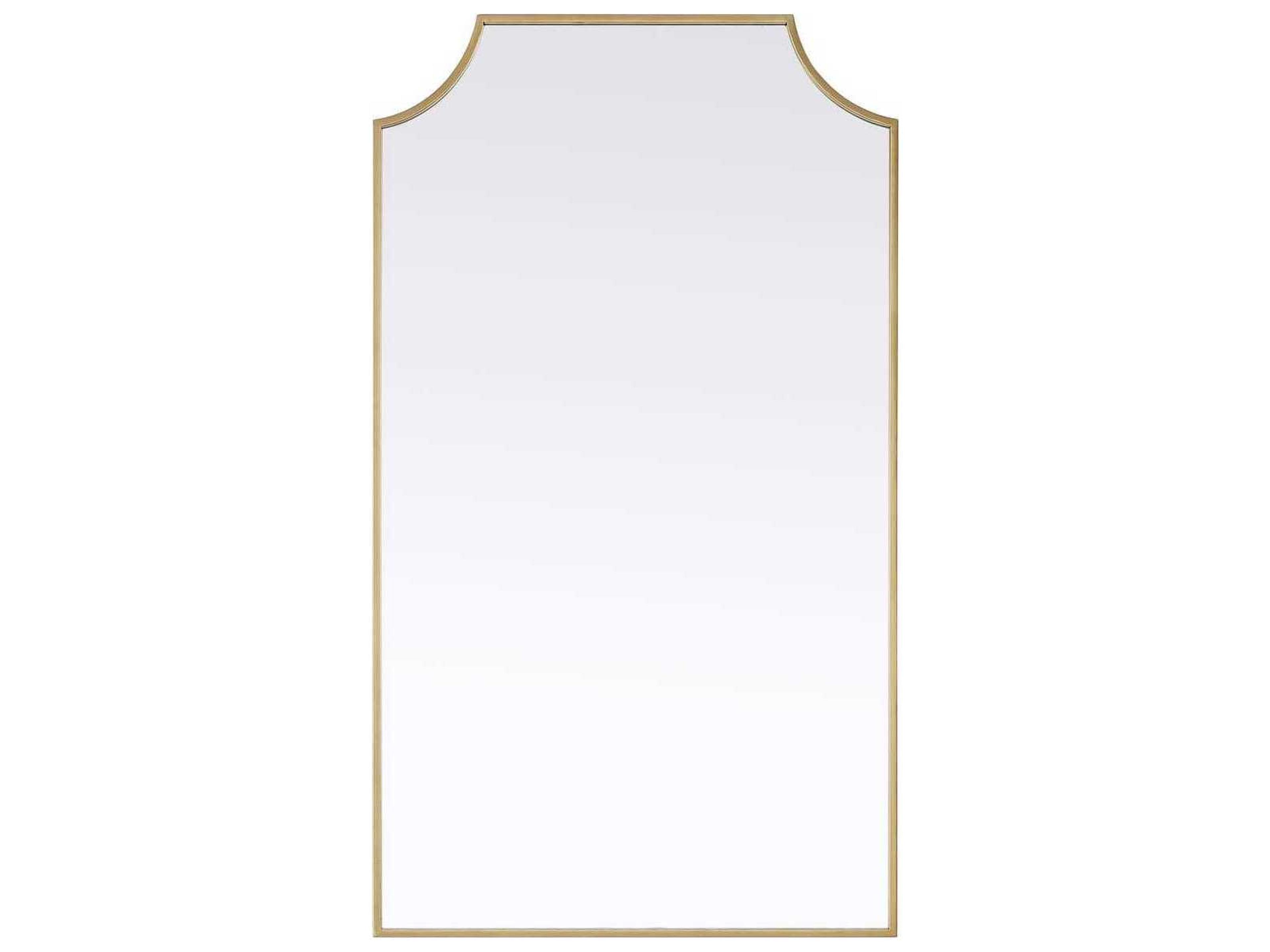 Everleigh Brass Notched Wall Mirror
