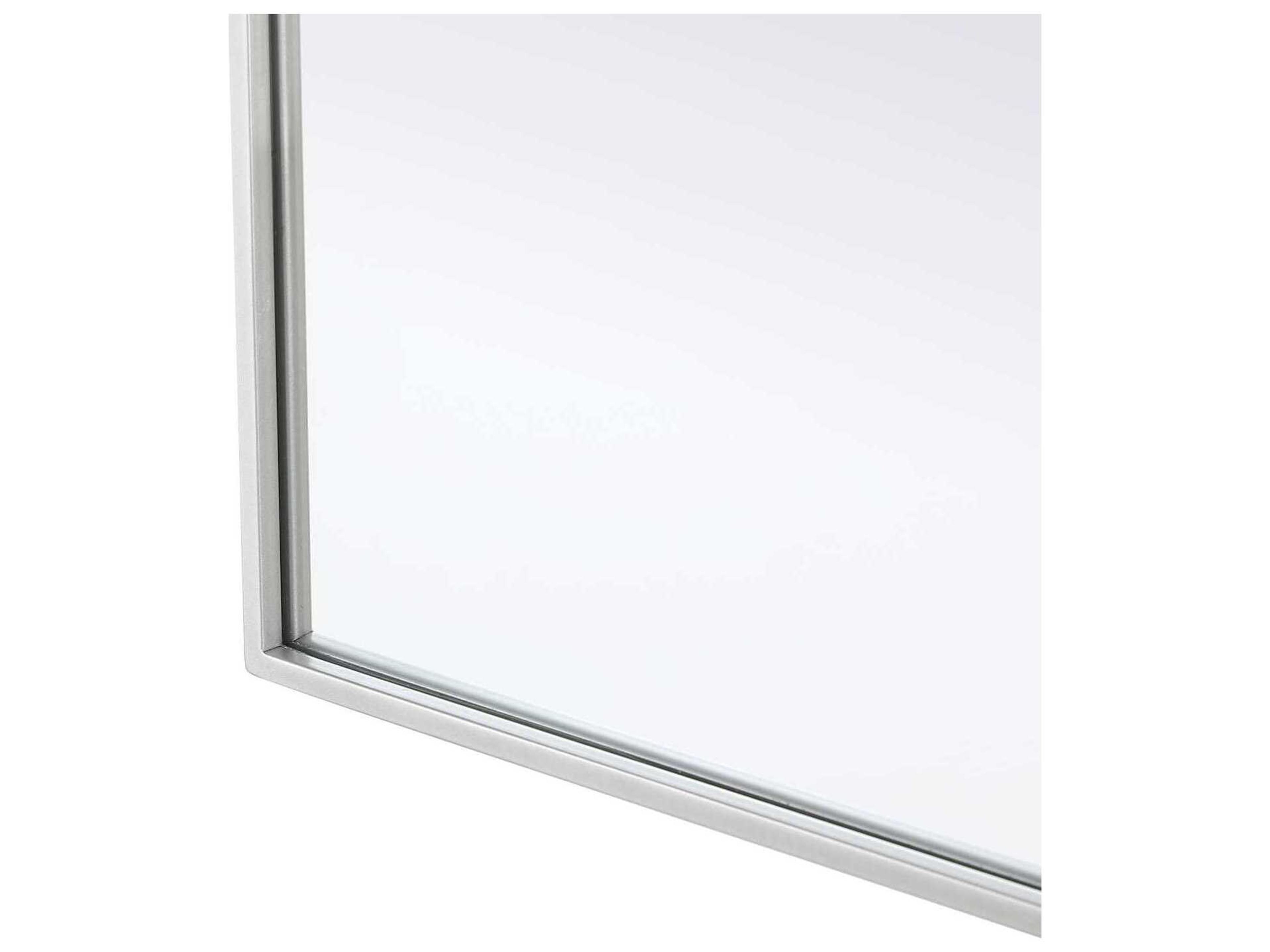 Elegant Lighting Everleigh Silver Notched Wall Mirror