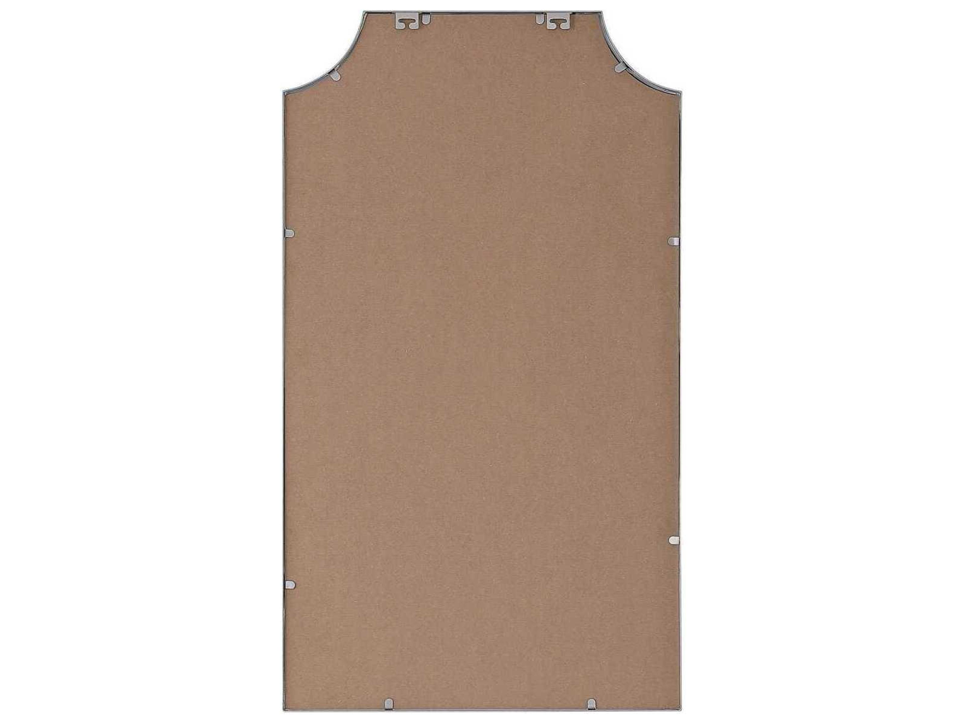 Elegant Lighting Everleigh Silver Notched Wall Mirror