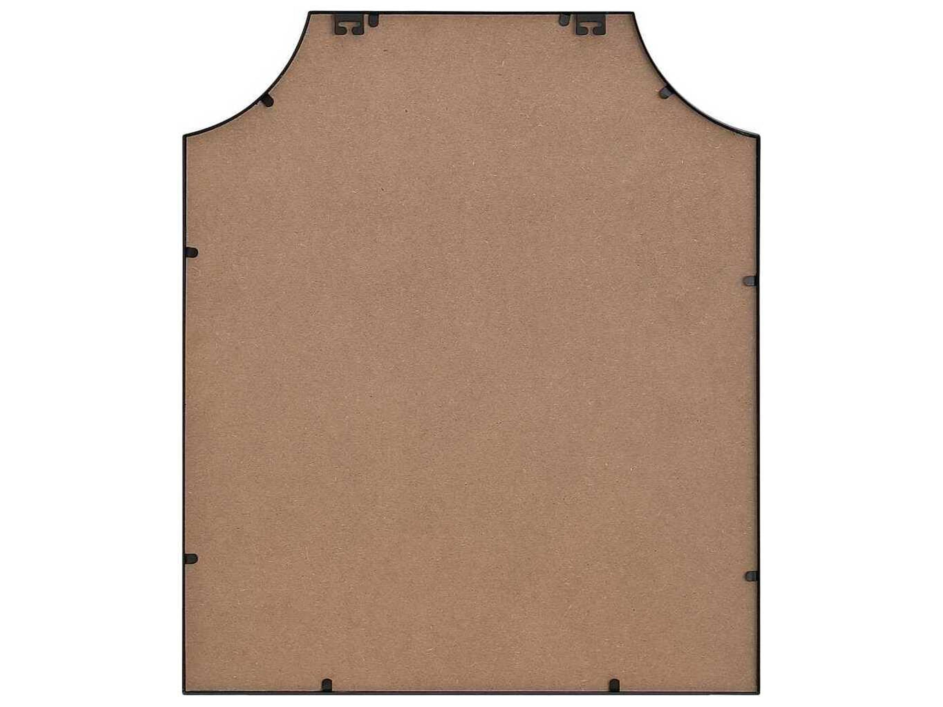 Elegant Lighting Everleigh Black Notched Wall Mirror