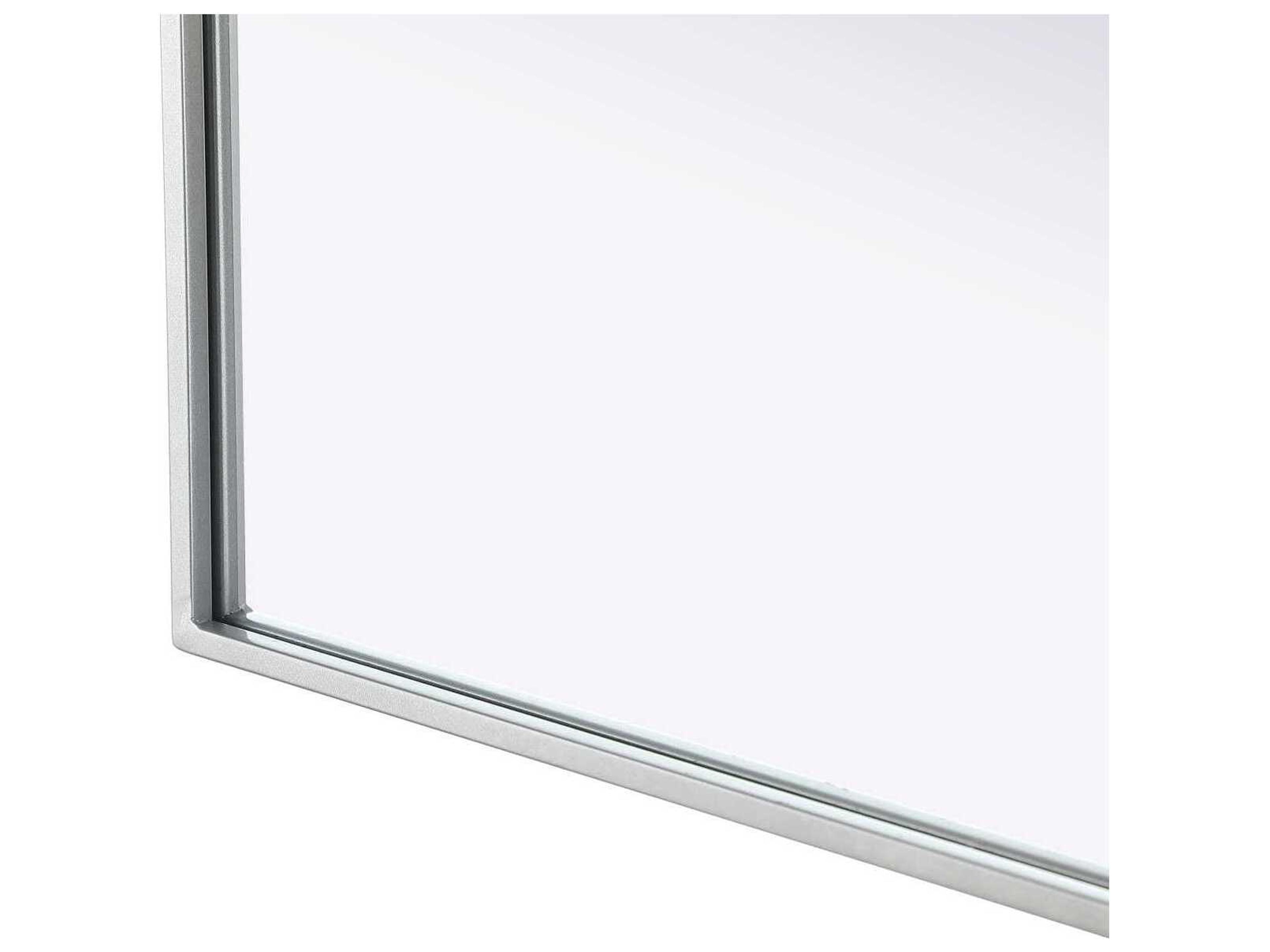 Elegant Lighting Everleigh Silver Notched Wall Mirror