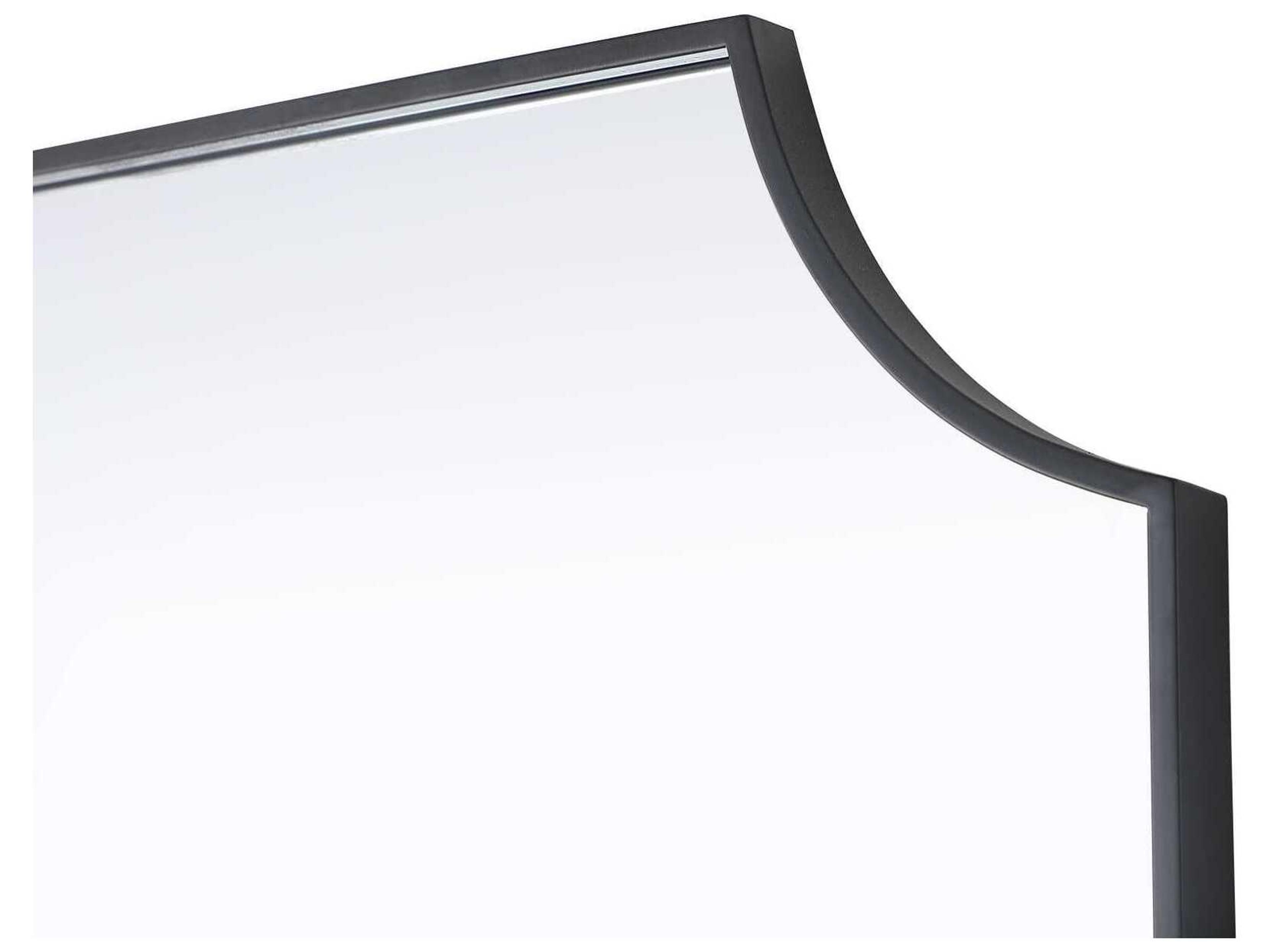 Elegant Lighting Everleigh Black Notched Wall Mirror