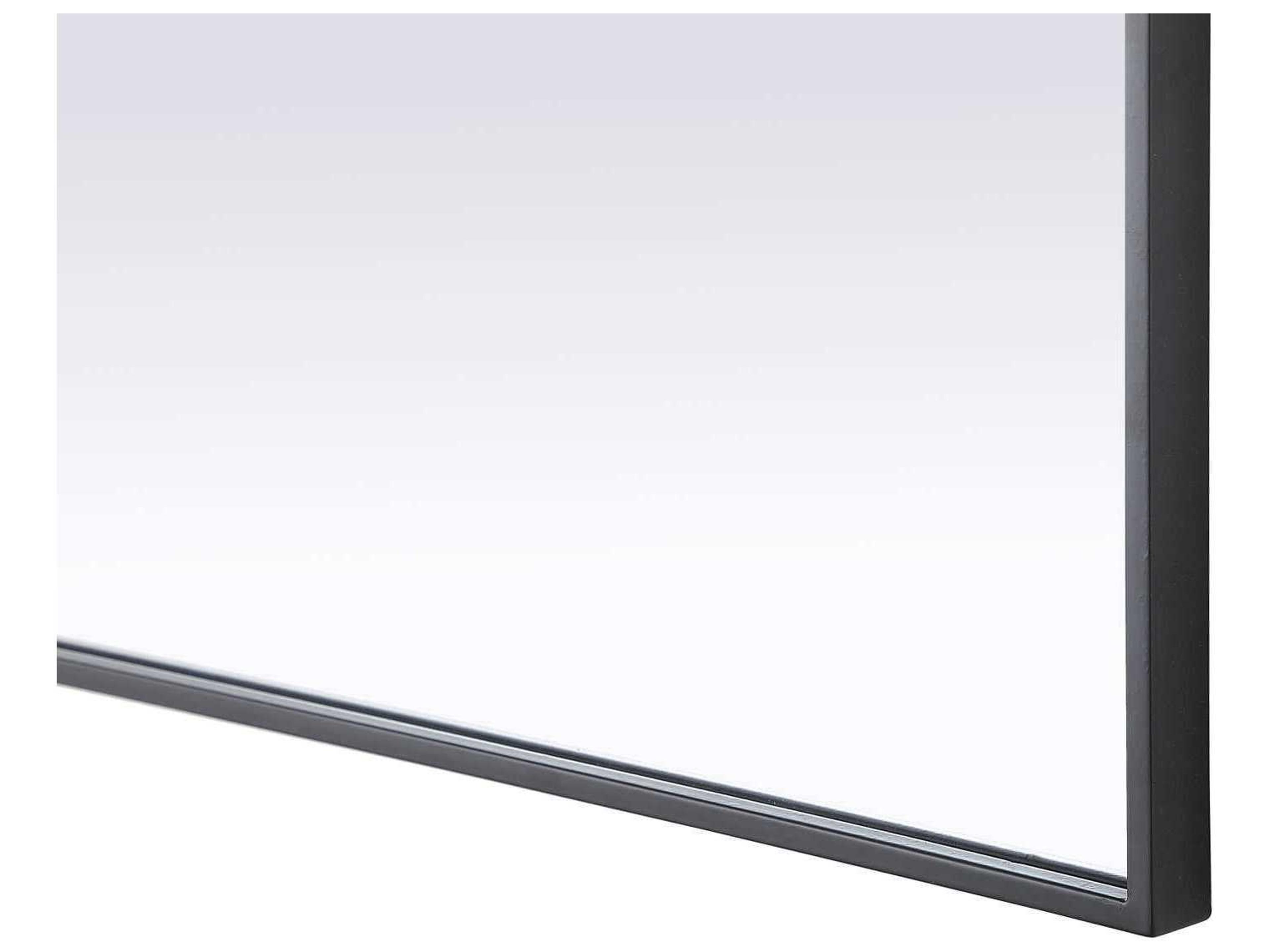 Elegant Lighting Everleigh Black Notched Wall Mirror