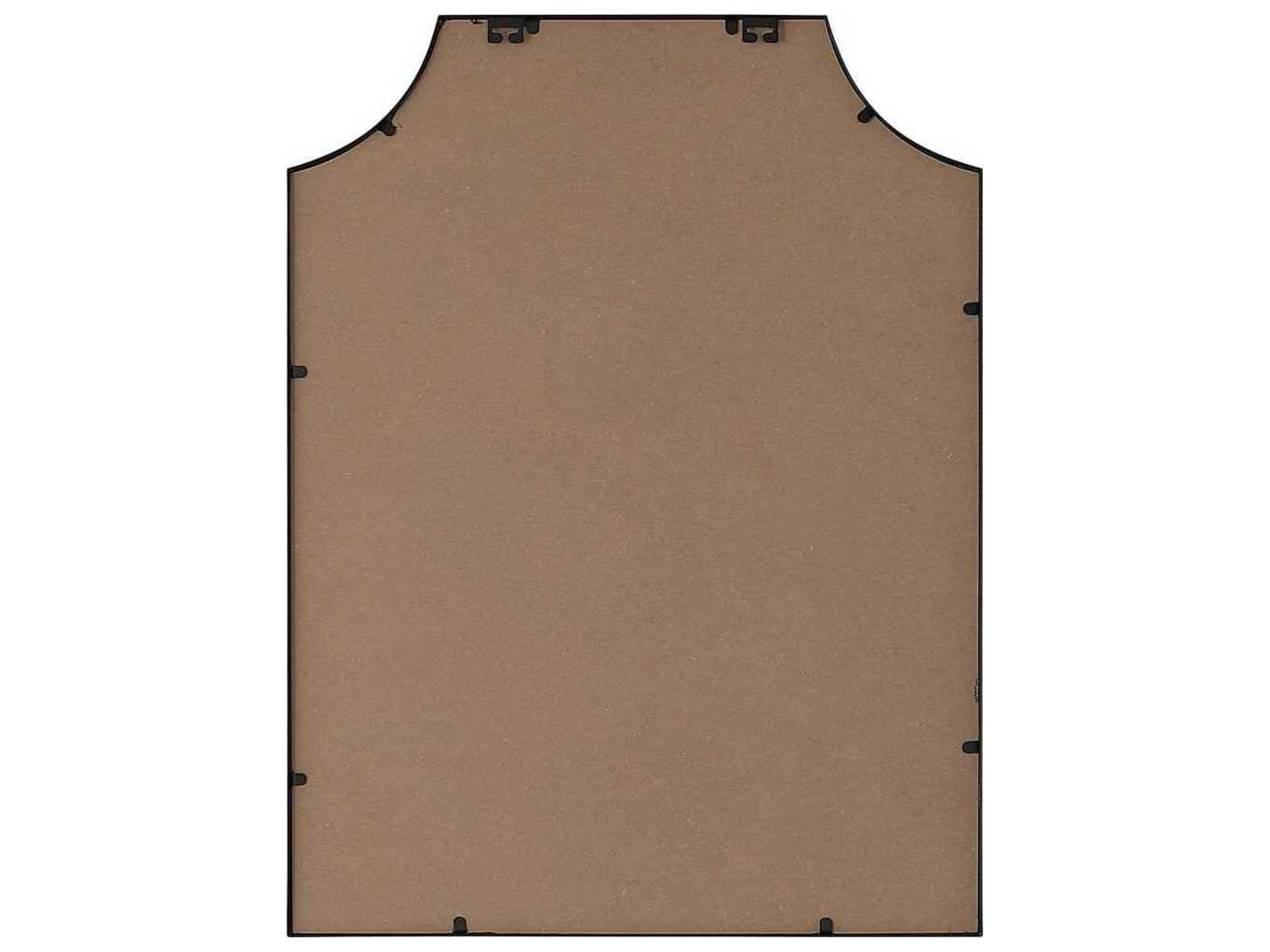 Elegant Lighting Everleigh Black Notched Wall Mirror