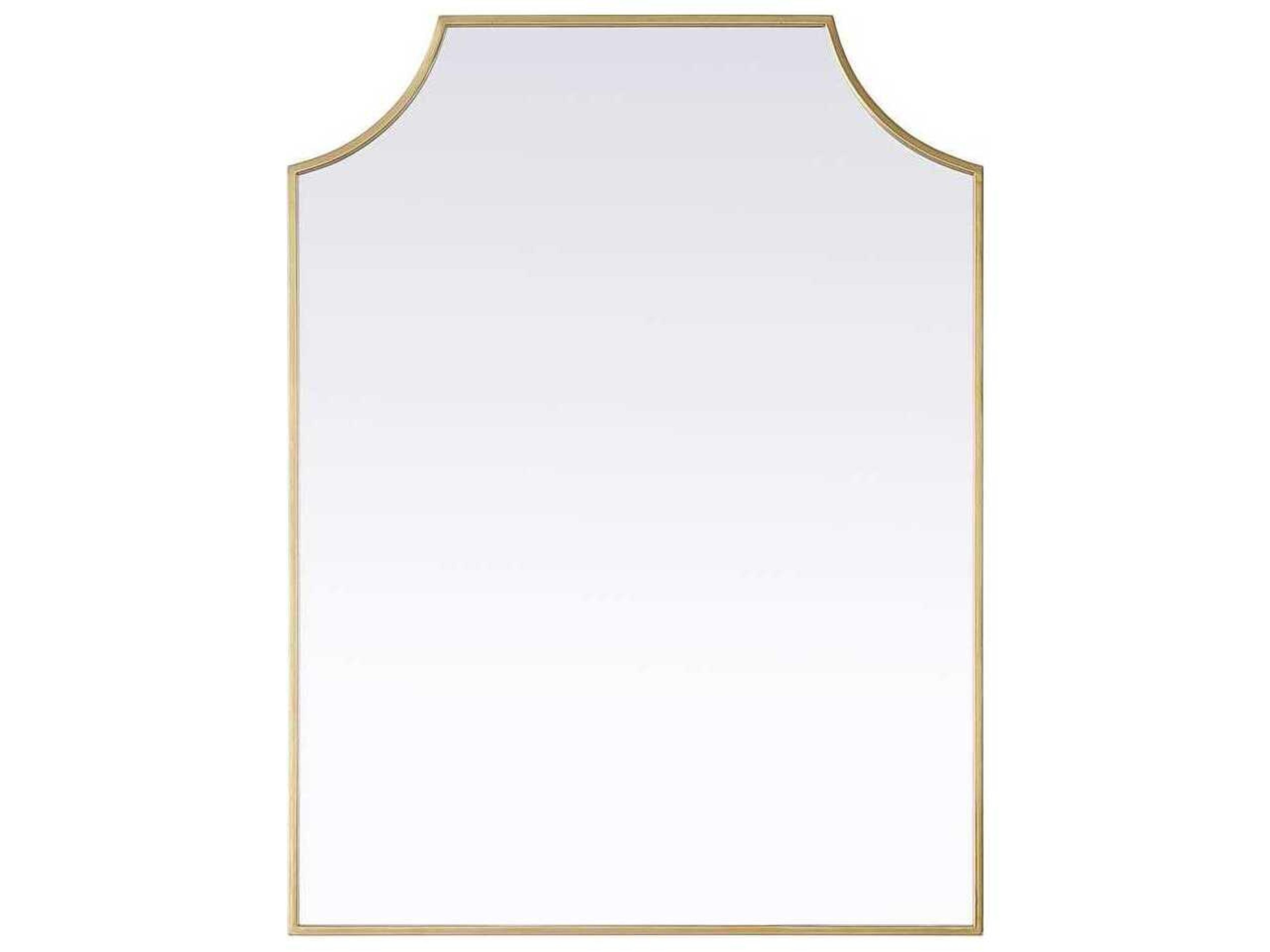 Everleigh Brass Notched Wall Mirror