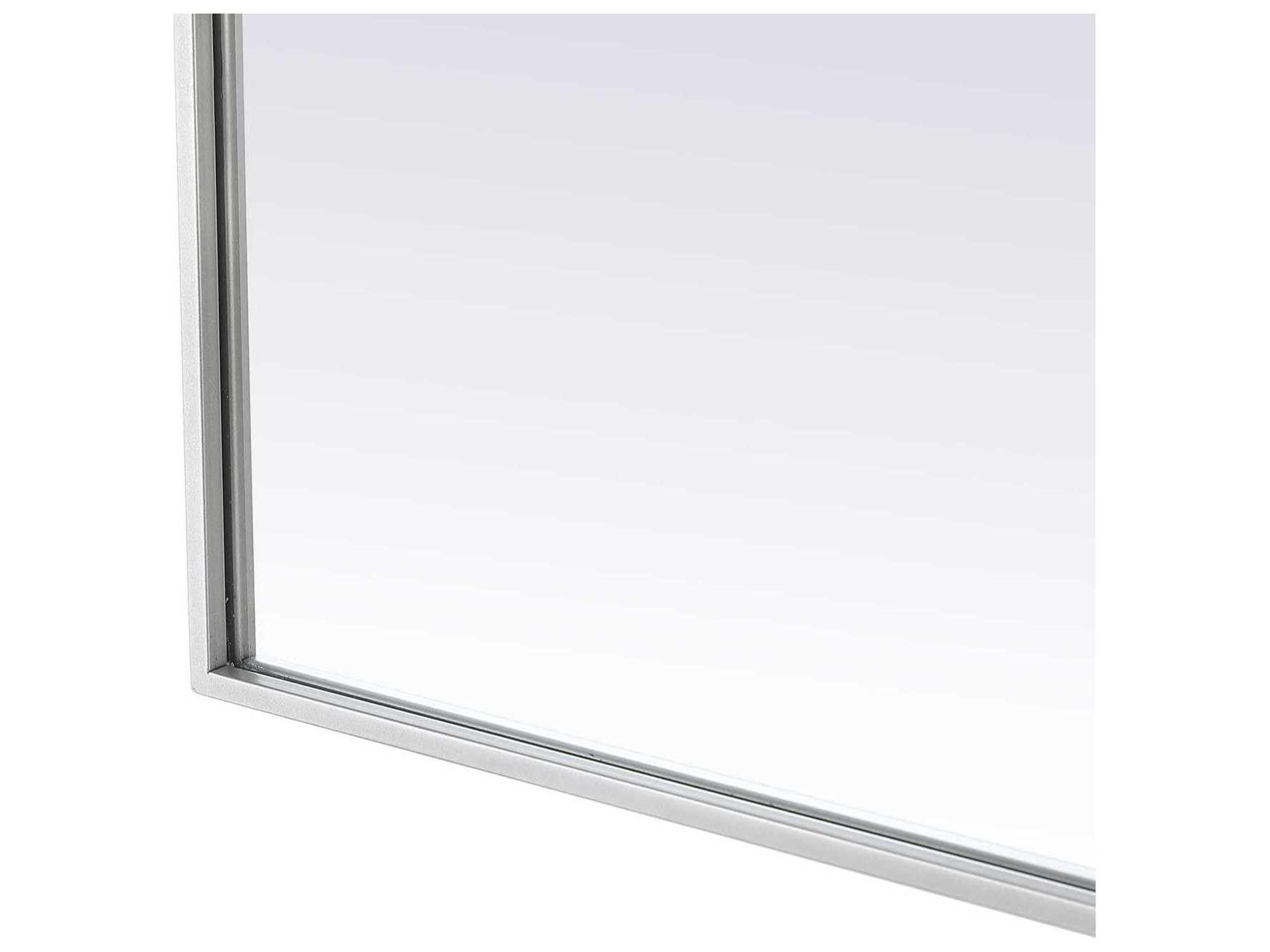 Elegant Lighting Everleigh Silver Notched Wall Mirror