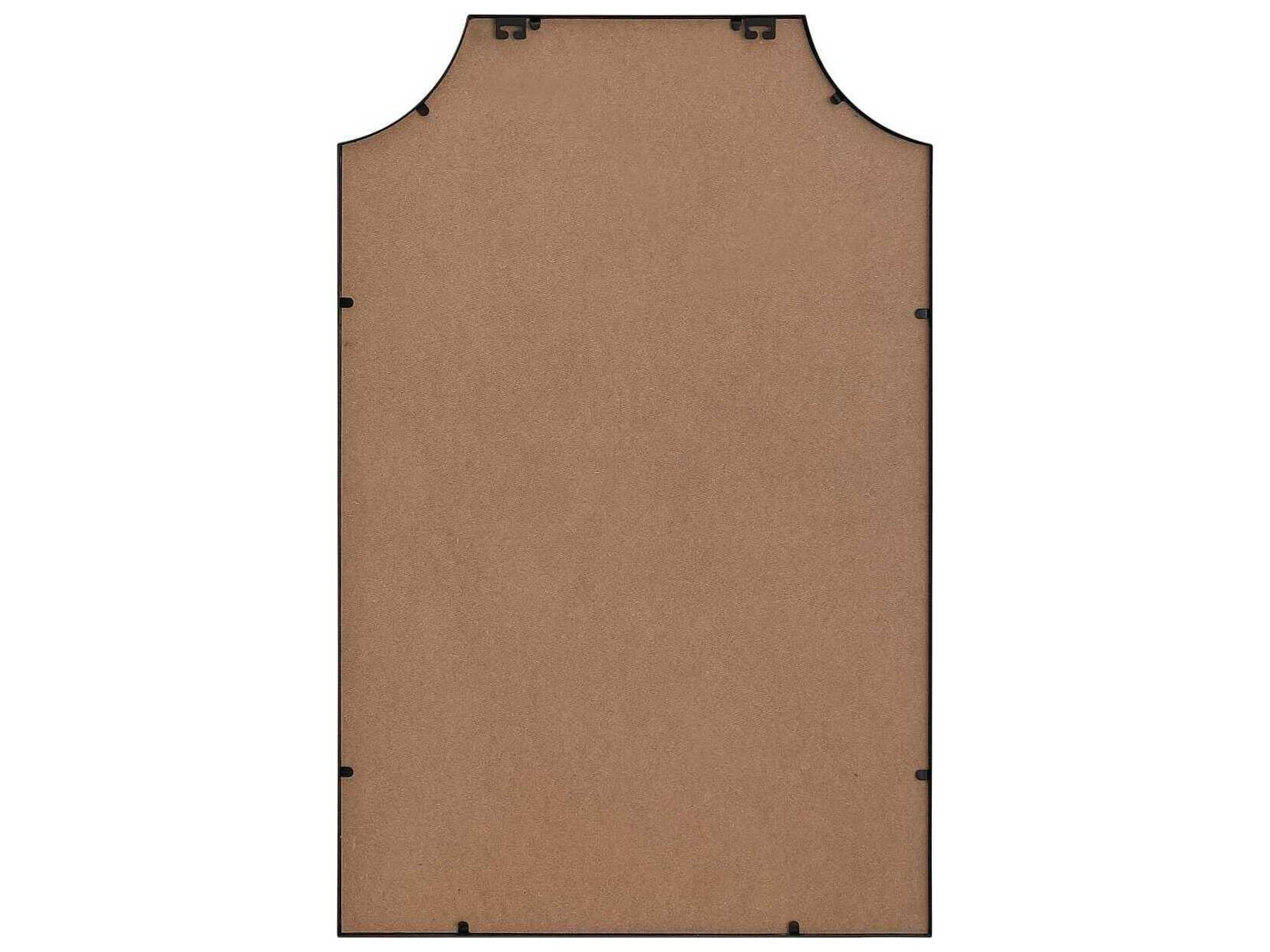 Elegant Lighting Everleigh Black Notched Wall Mirror