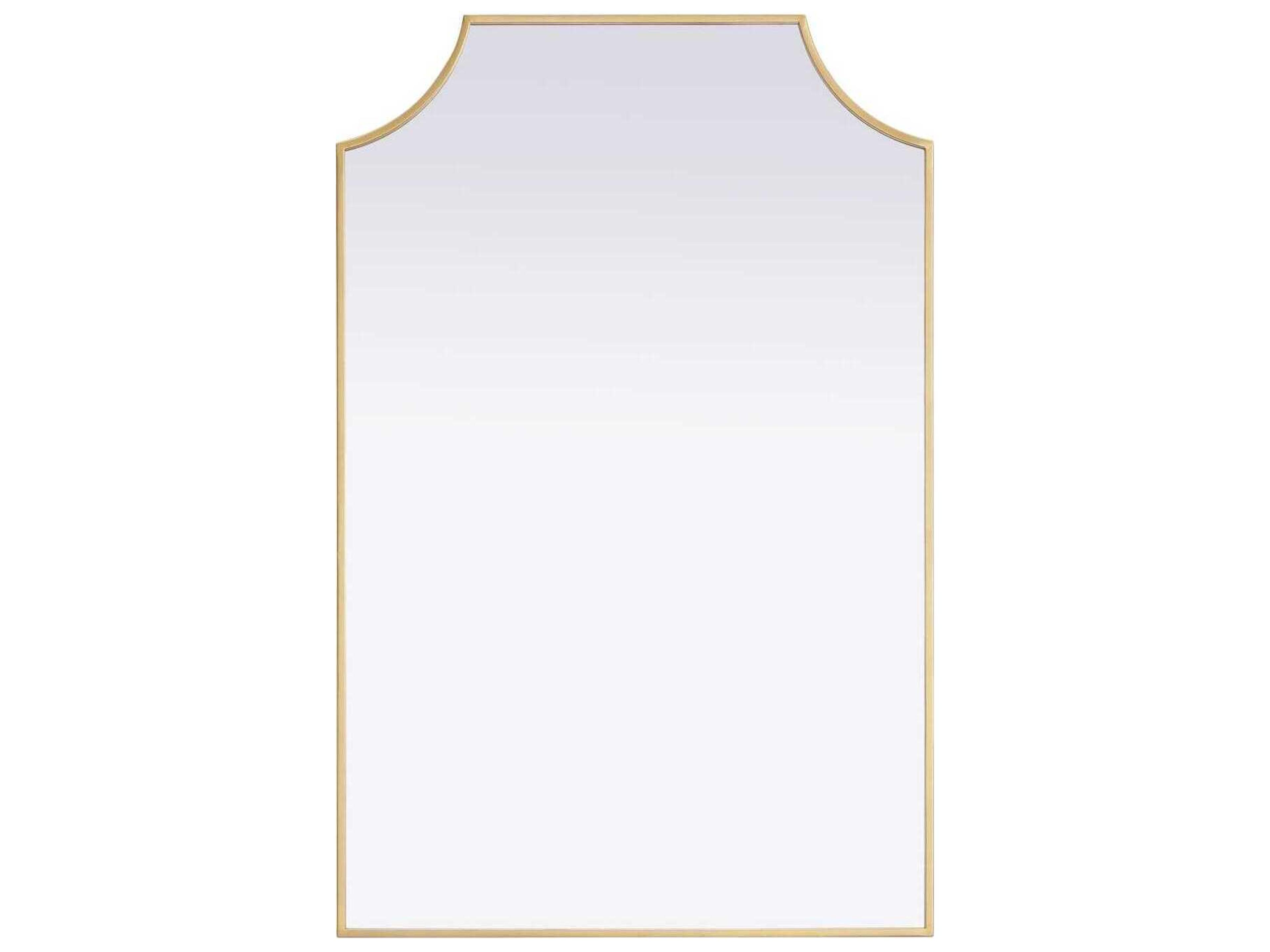 Everleigh Brass Notched Wall Mirror