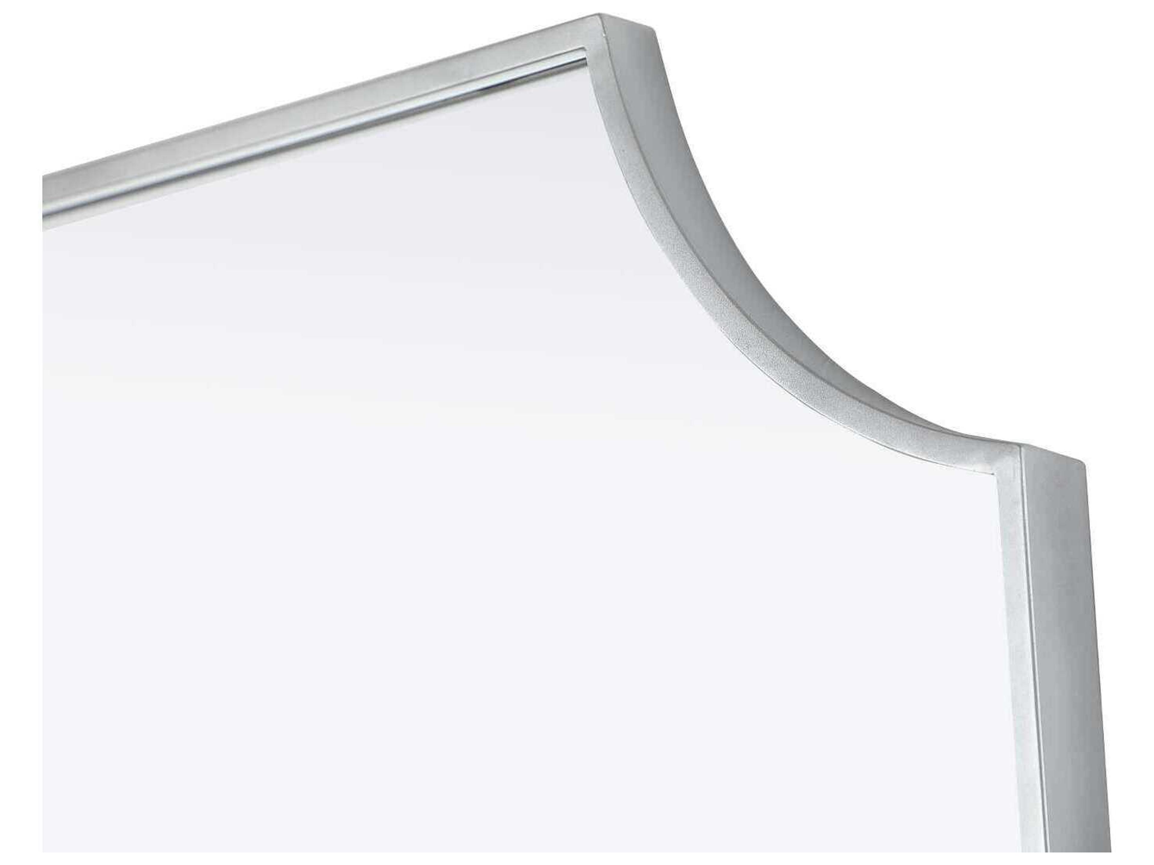 Elegant Lighting Everleigh Silver Notched Wall Mirror
