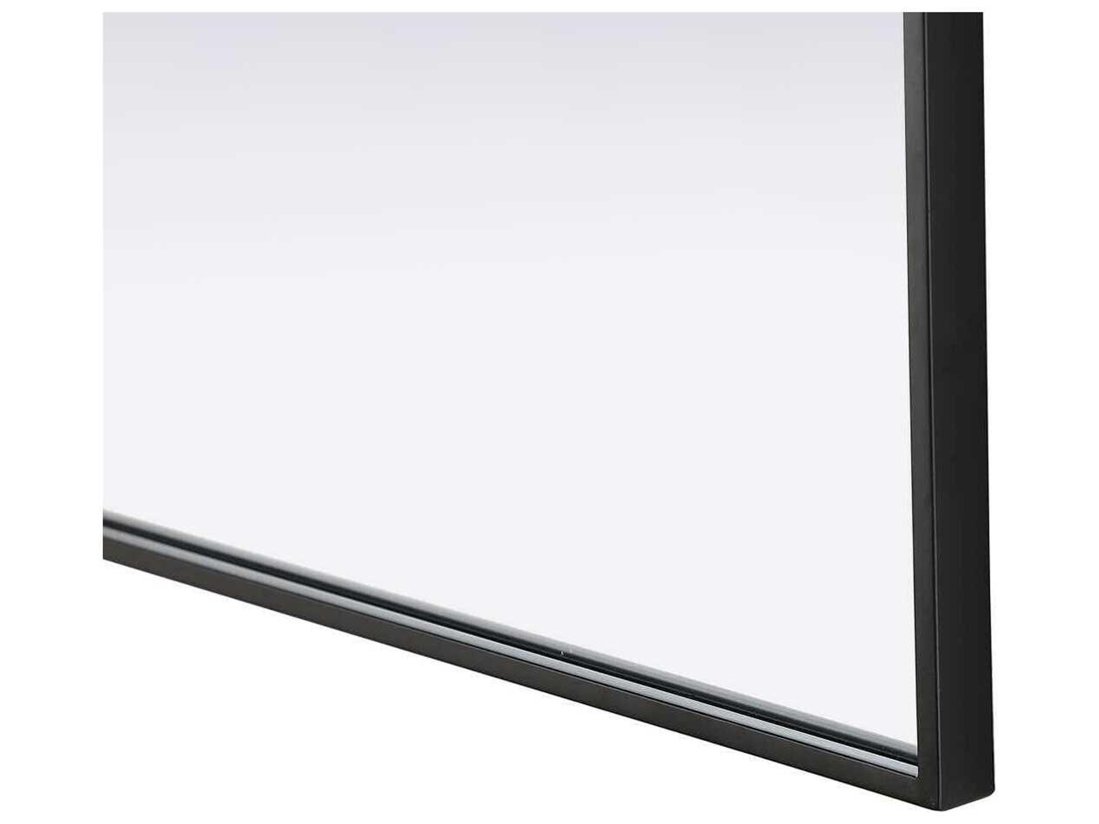 Elegant Lighting Everleigh Black Notched Wall Mirror