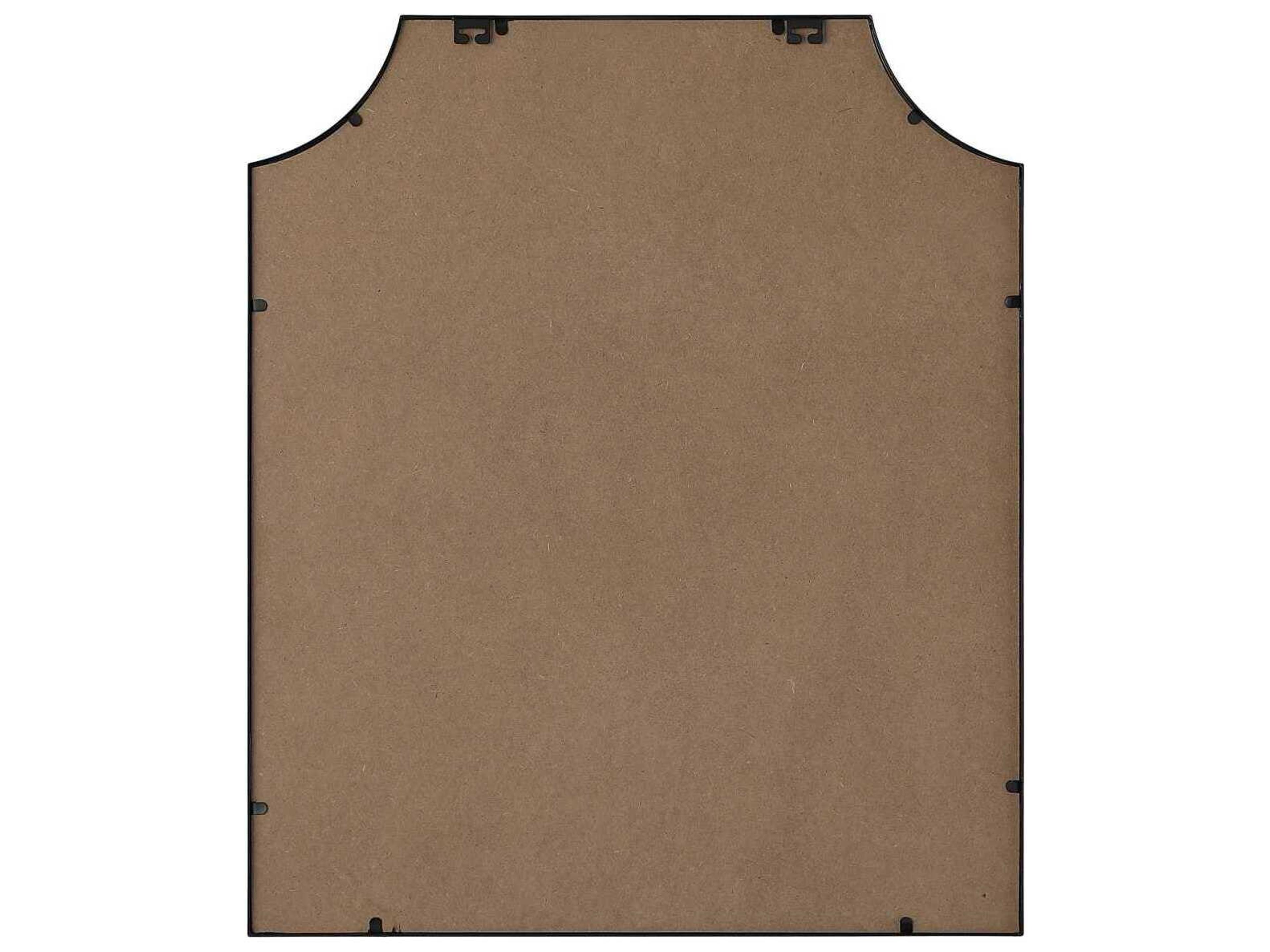 Elegant Lighting Everleigh Black Notched Wall Mirror