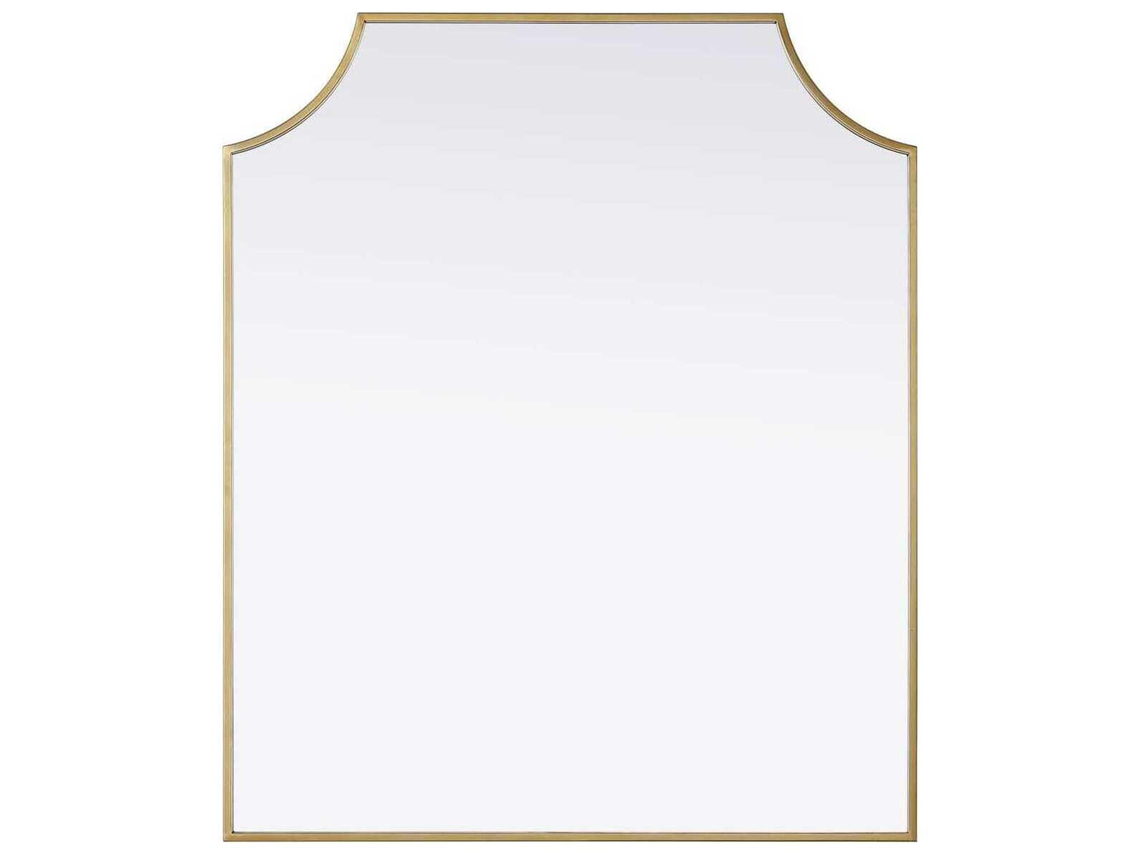 Everleigh Brass Notched Wall Mirror