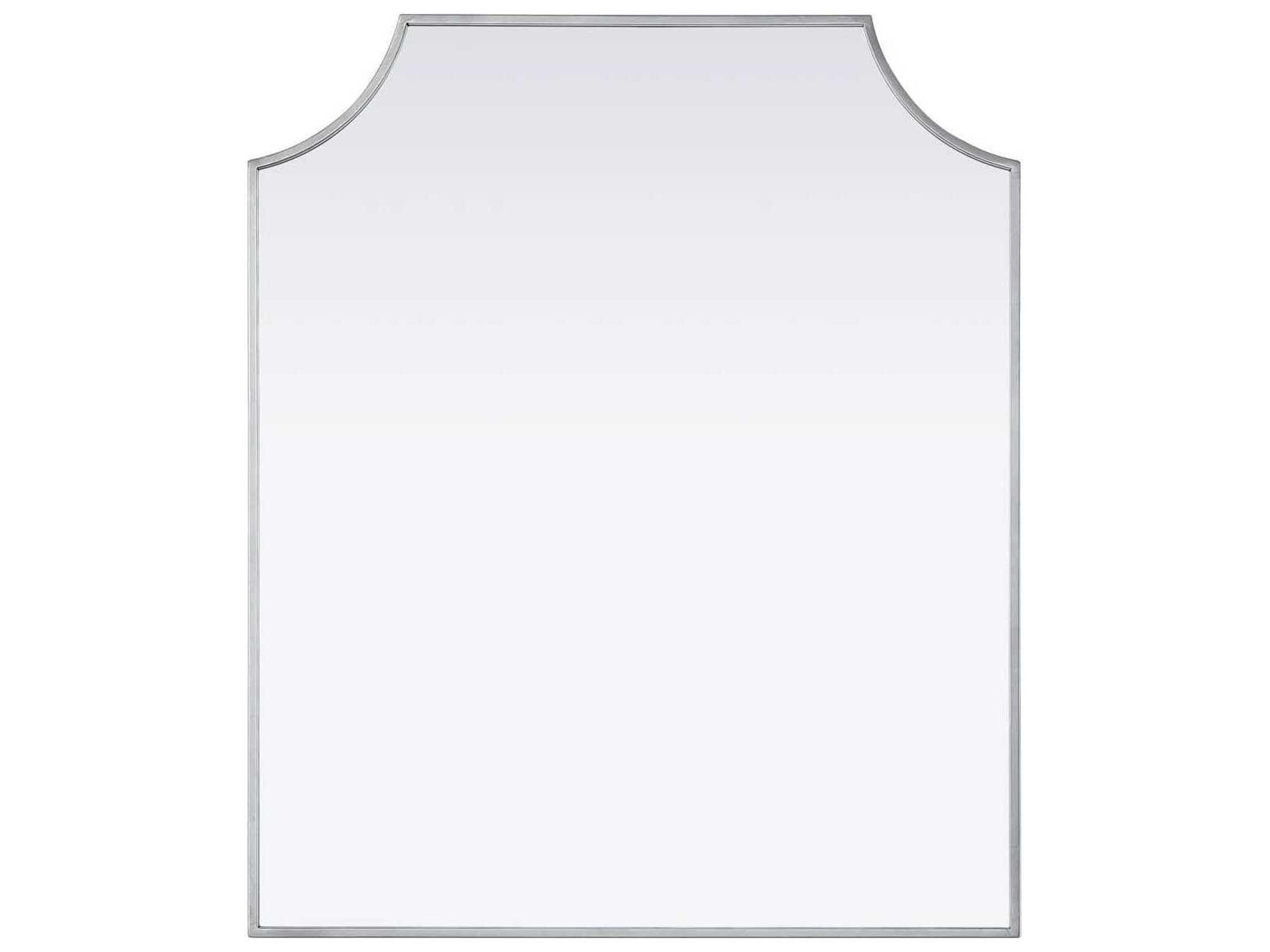 Everleigh Silver Notched Wall Mirror