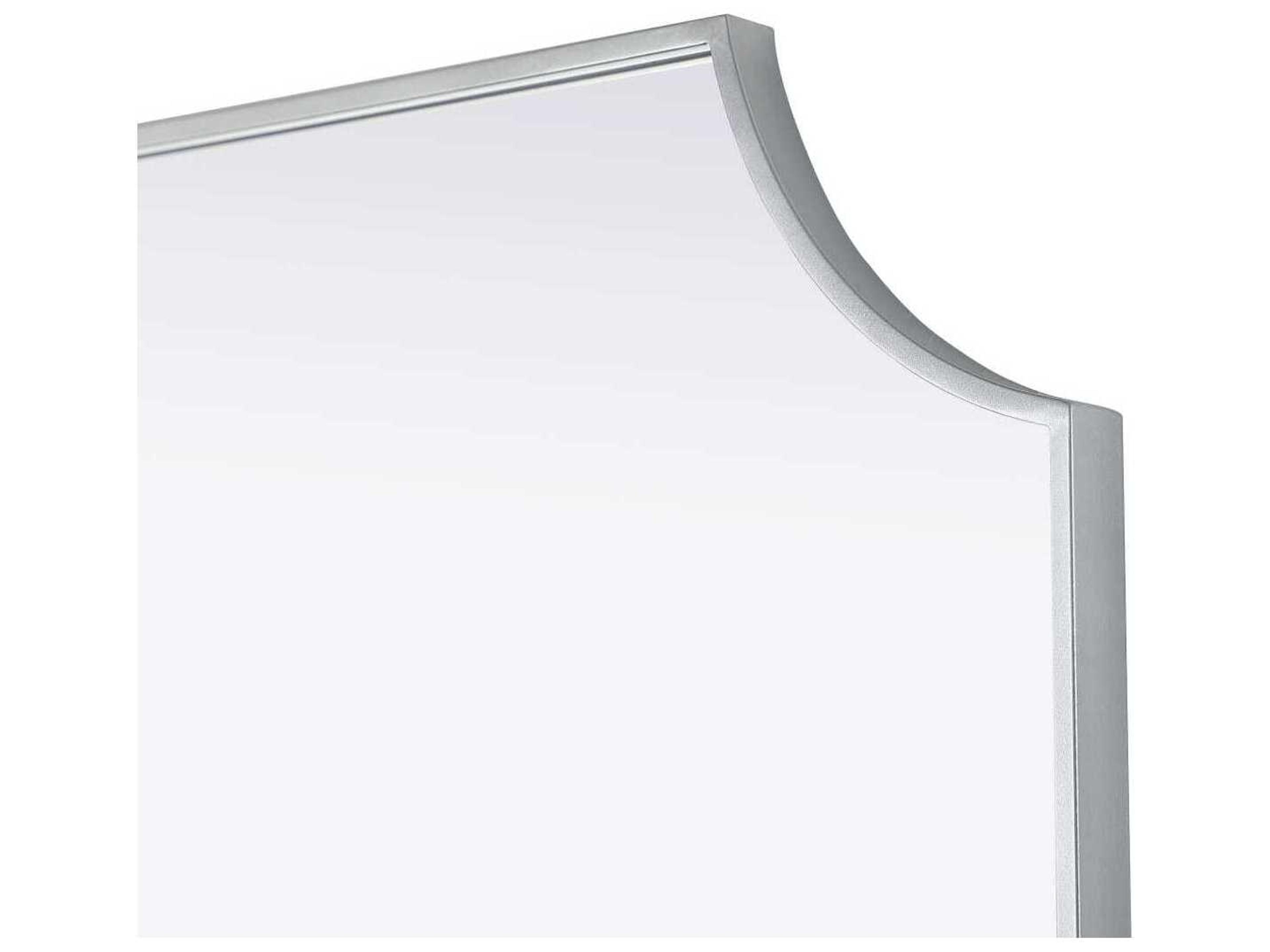 Elegant Lighting Everleigh Silver Notched Wall Mirror