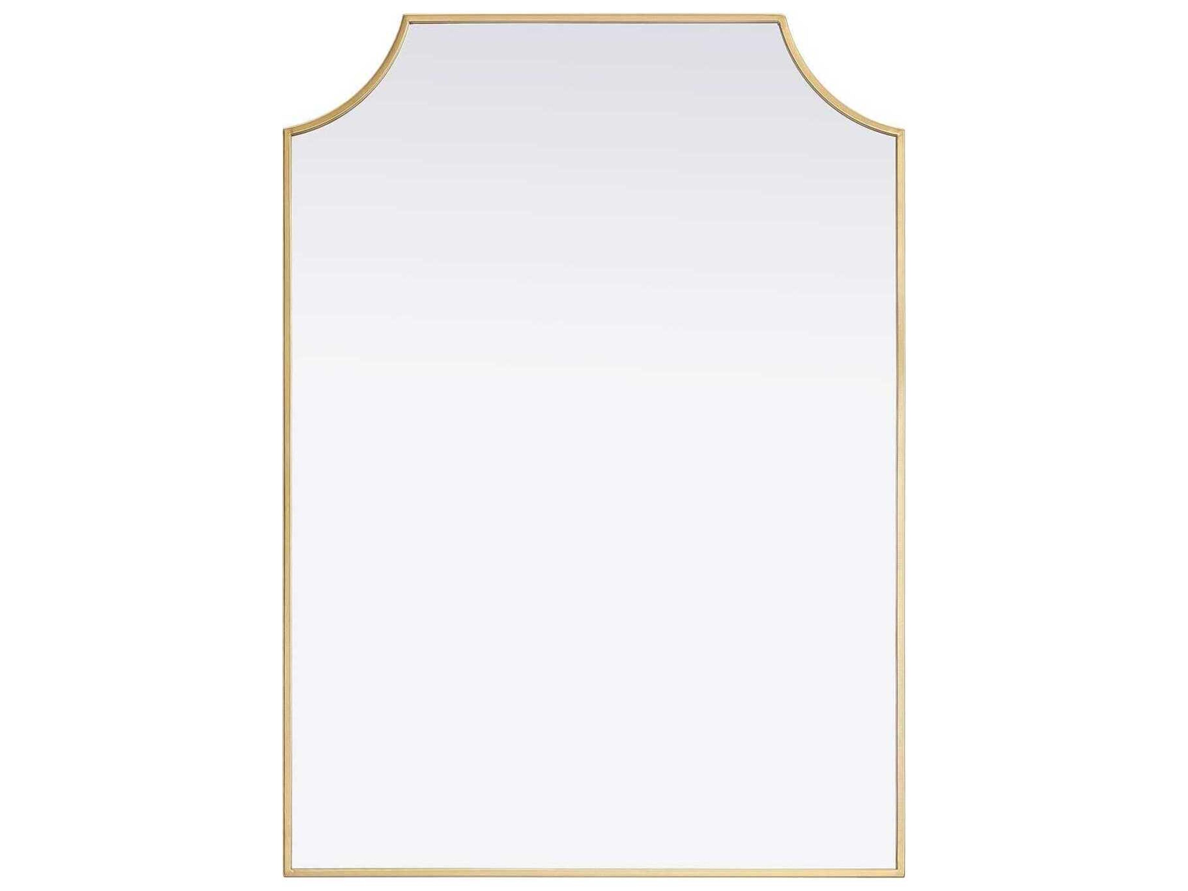 Everleigh Brass Notched Wall Mirror