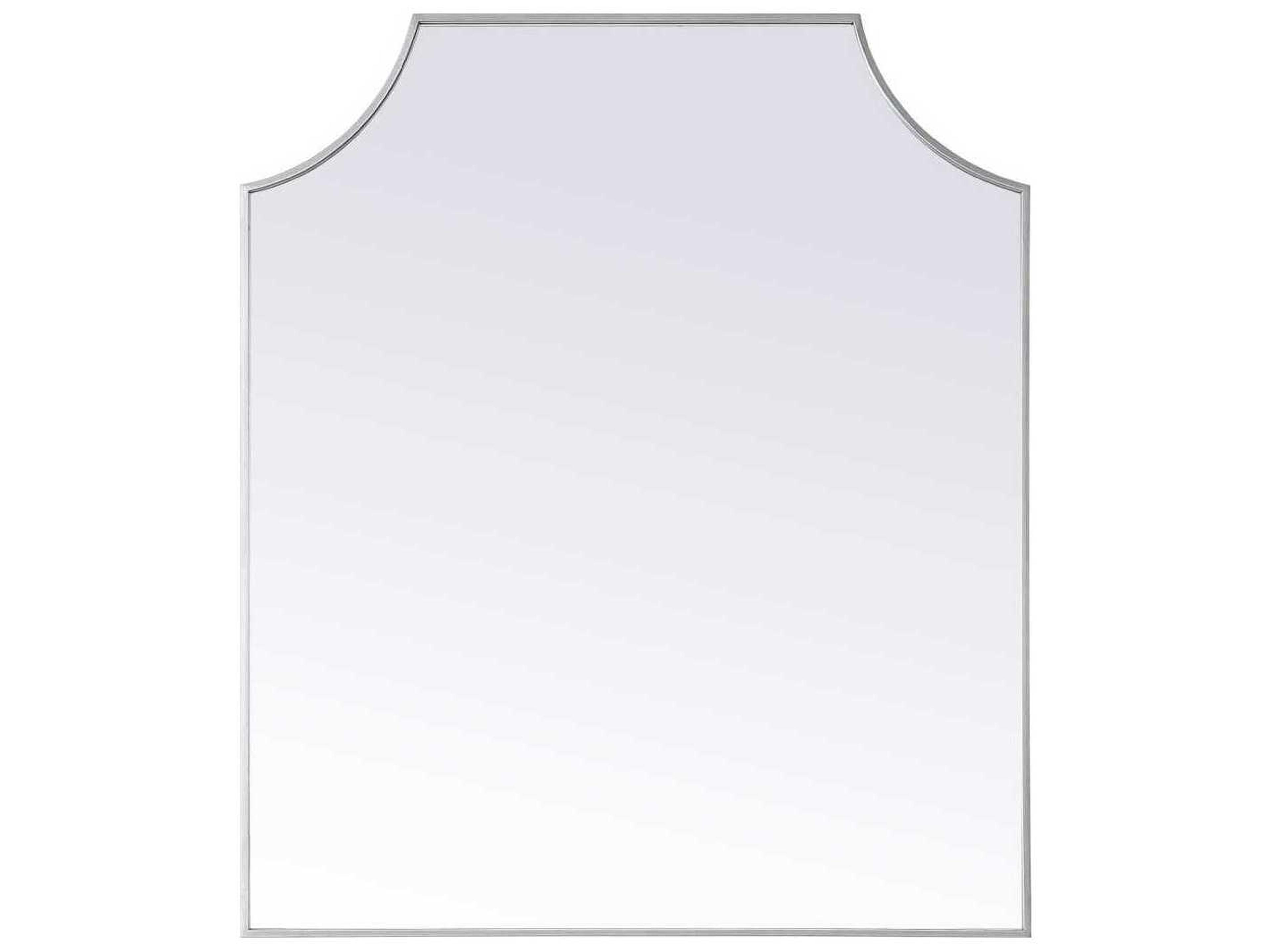 Everleigh Silver Notched Wall Mirror