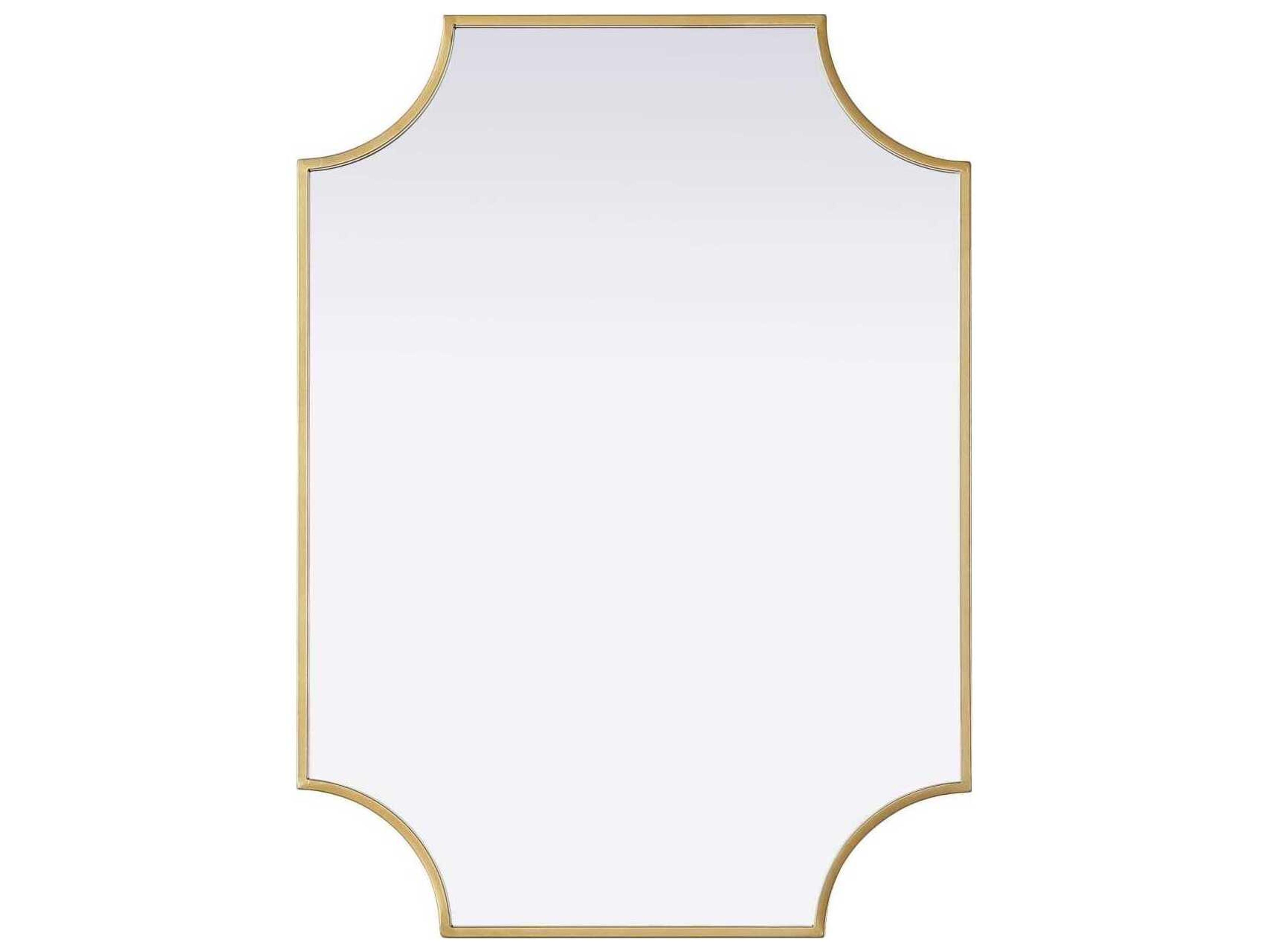 Everleigh Brass Notched Wall Mirror