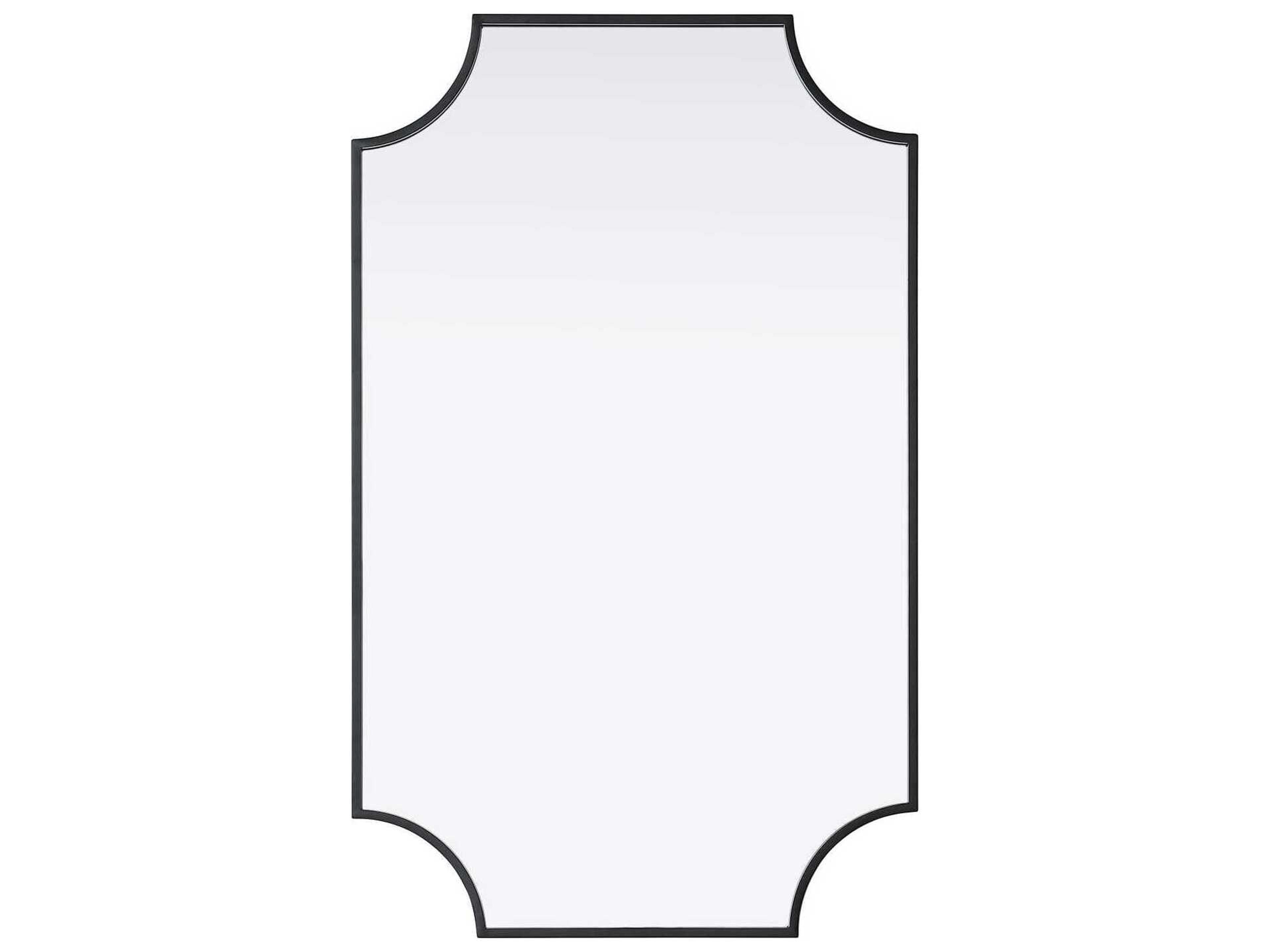 Everleigh Black Notched Wall Mirror