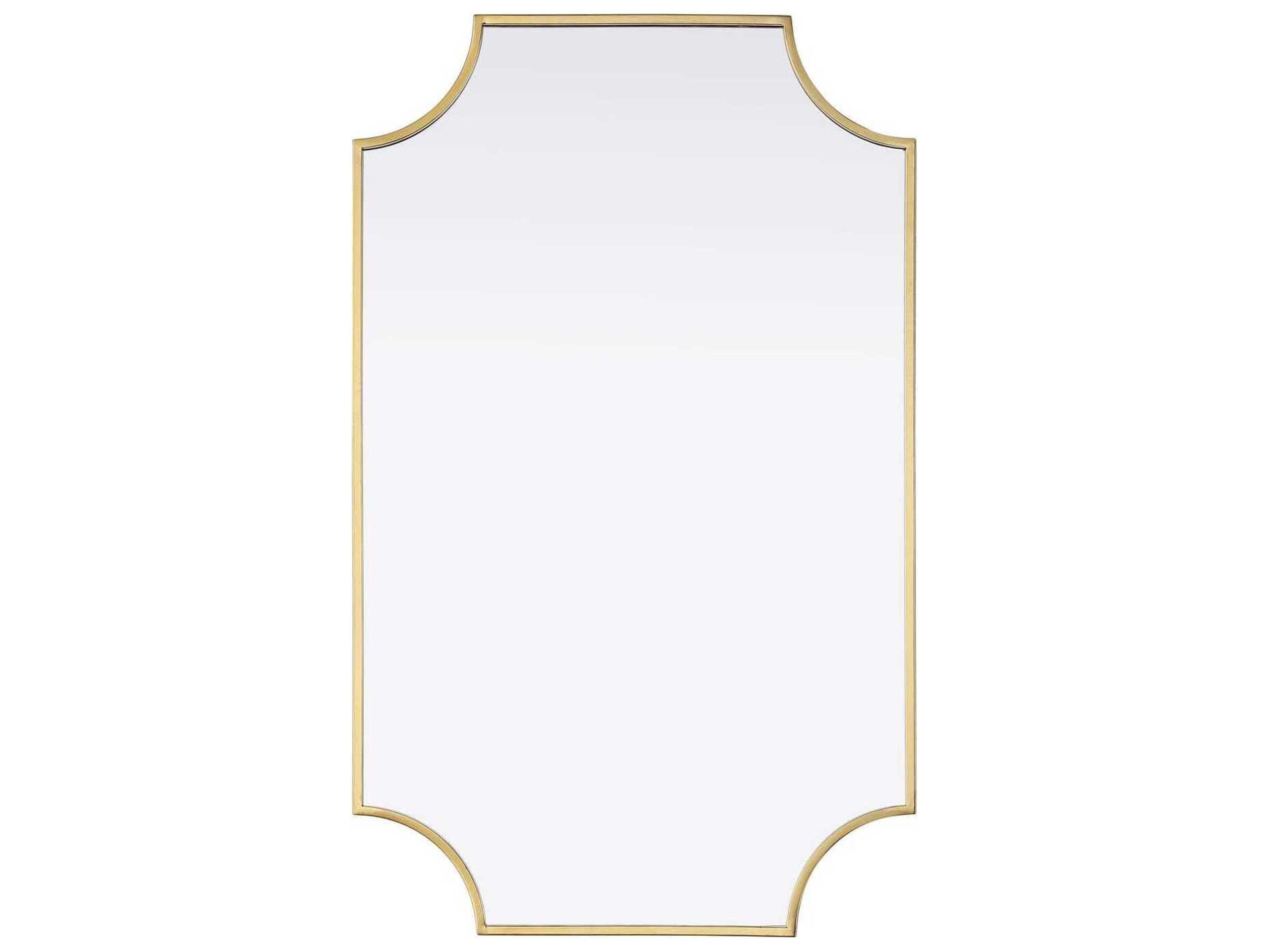 Everleigh Brass Notched Wall Mirror