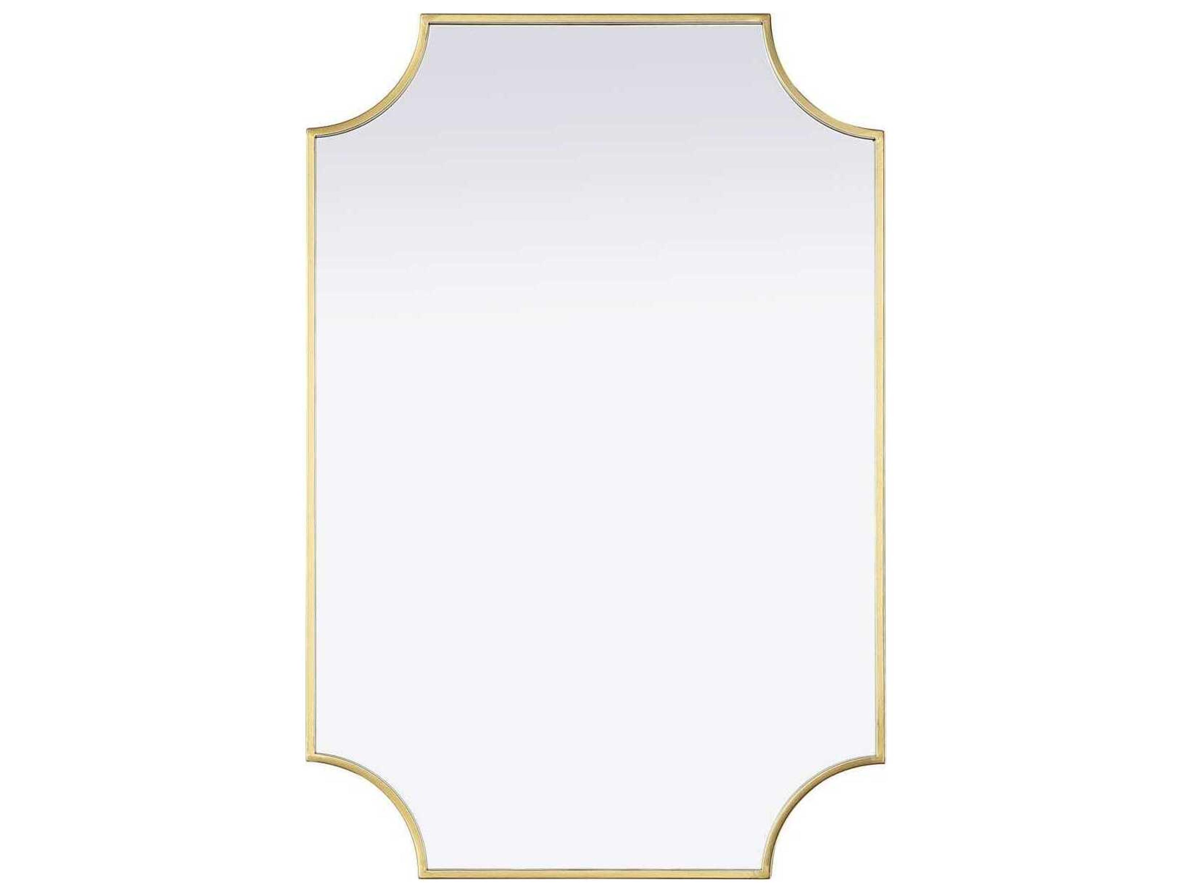 Everleigh Brass Notched Wall Mirror