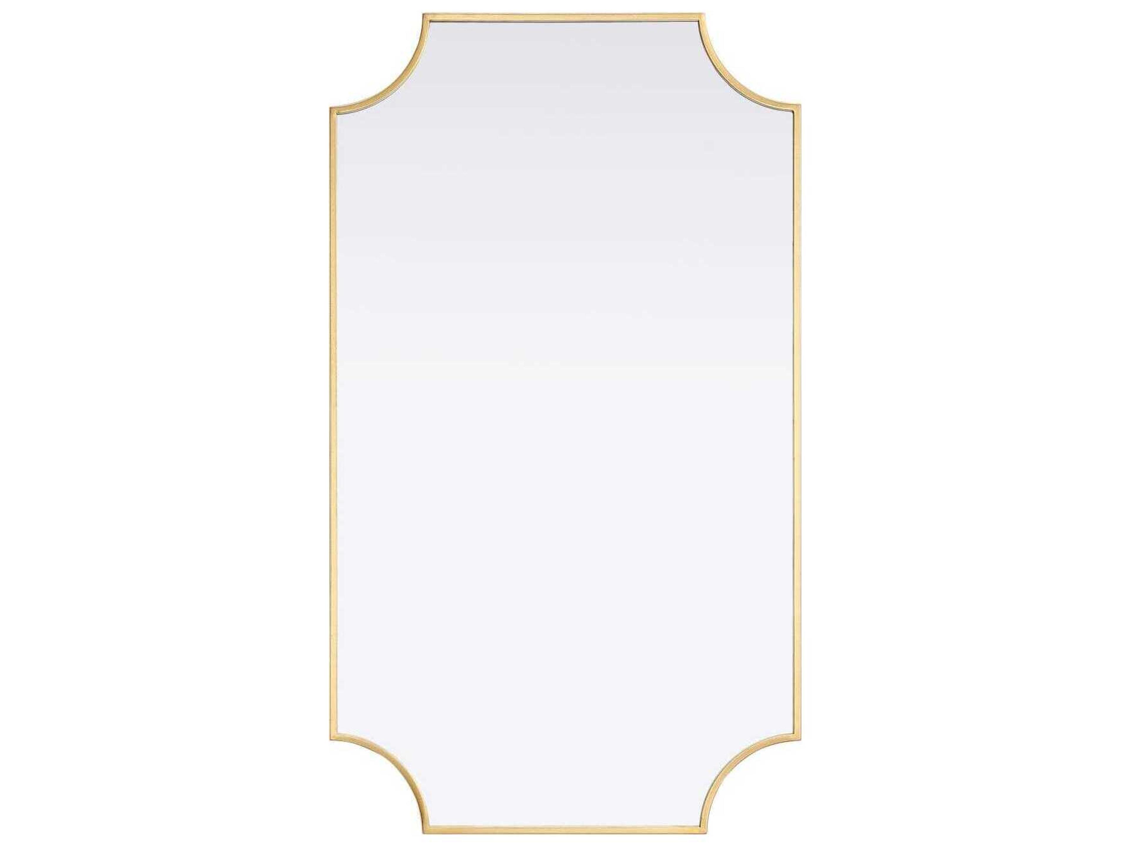 Everleigh Brass Notched Wall Mirror
