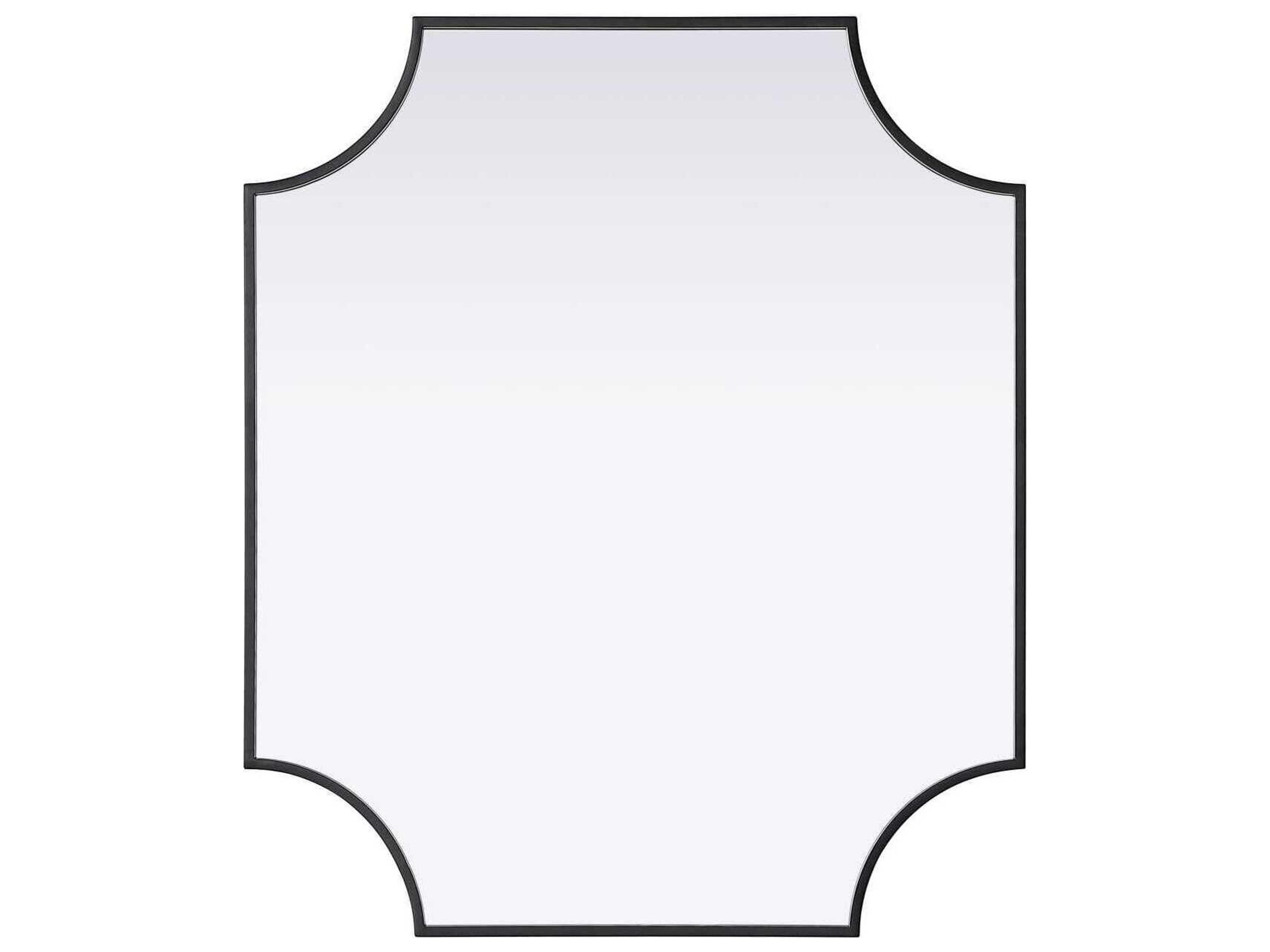 Everleigh Black Notched Wall Mirror