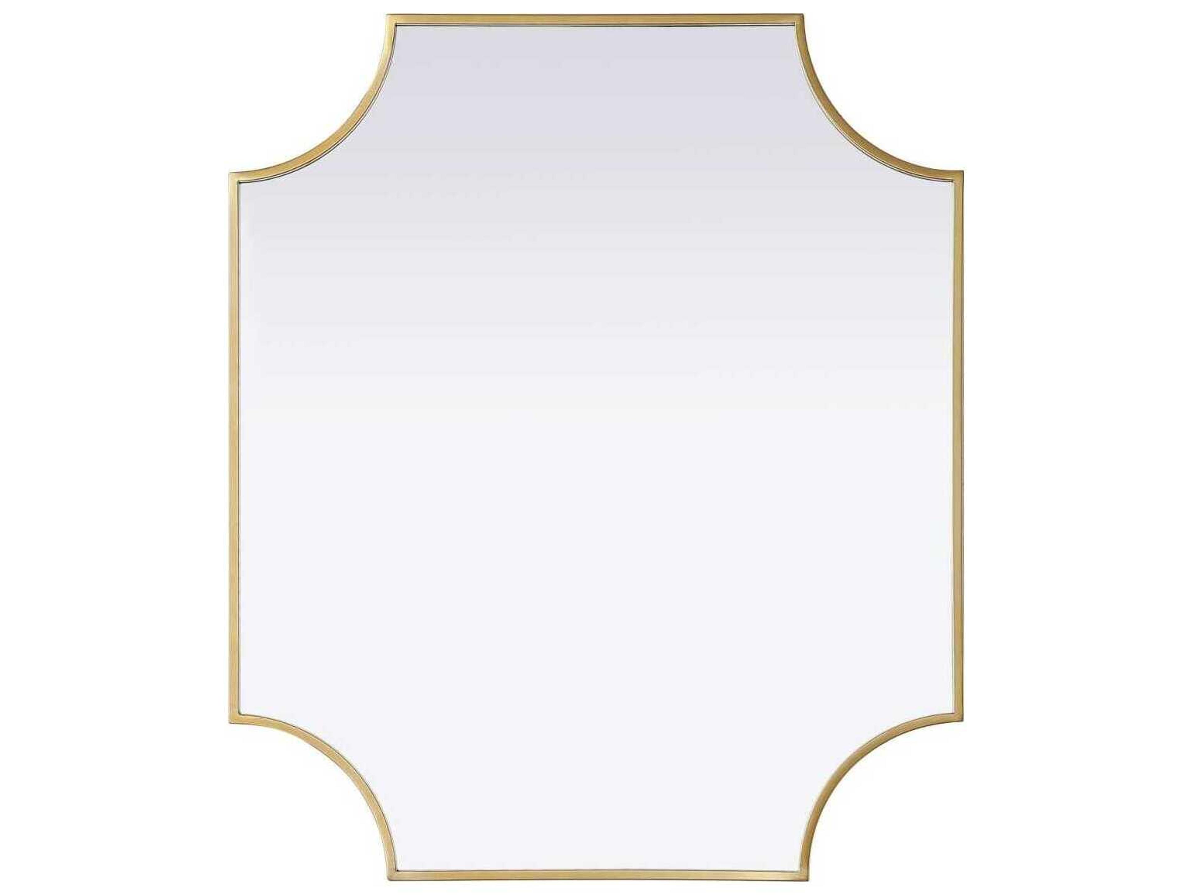 Everleigh Brass Notched Wall Mirror