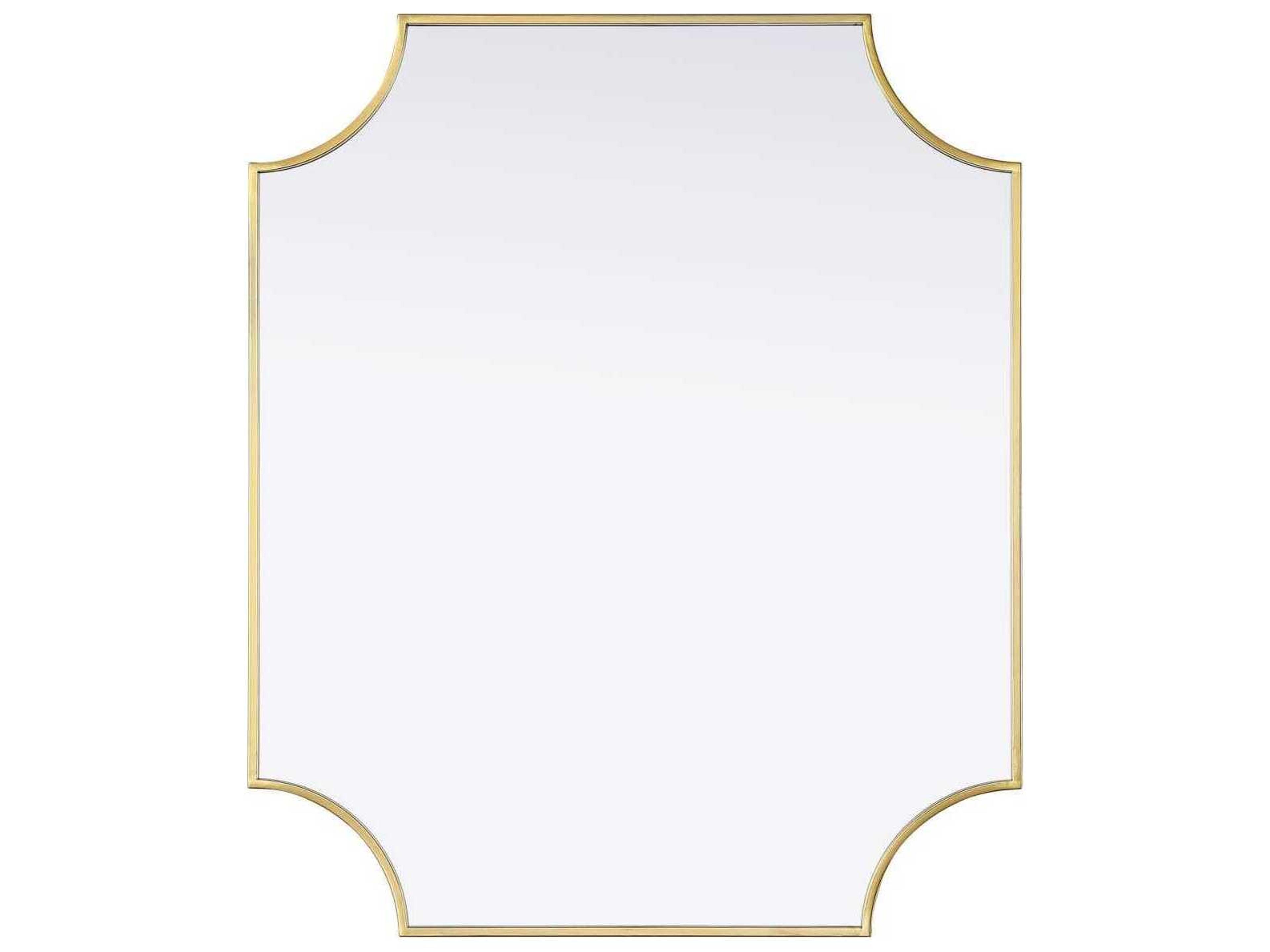Everleigh Brass Notched Wall Mirror