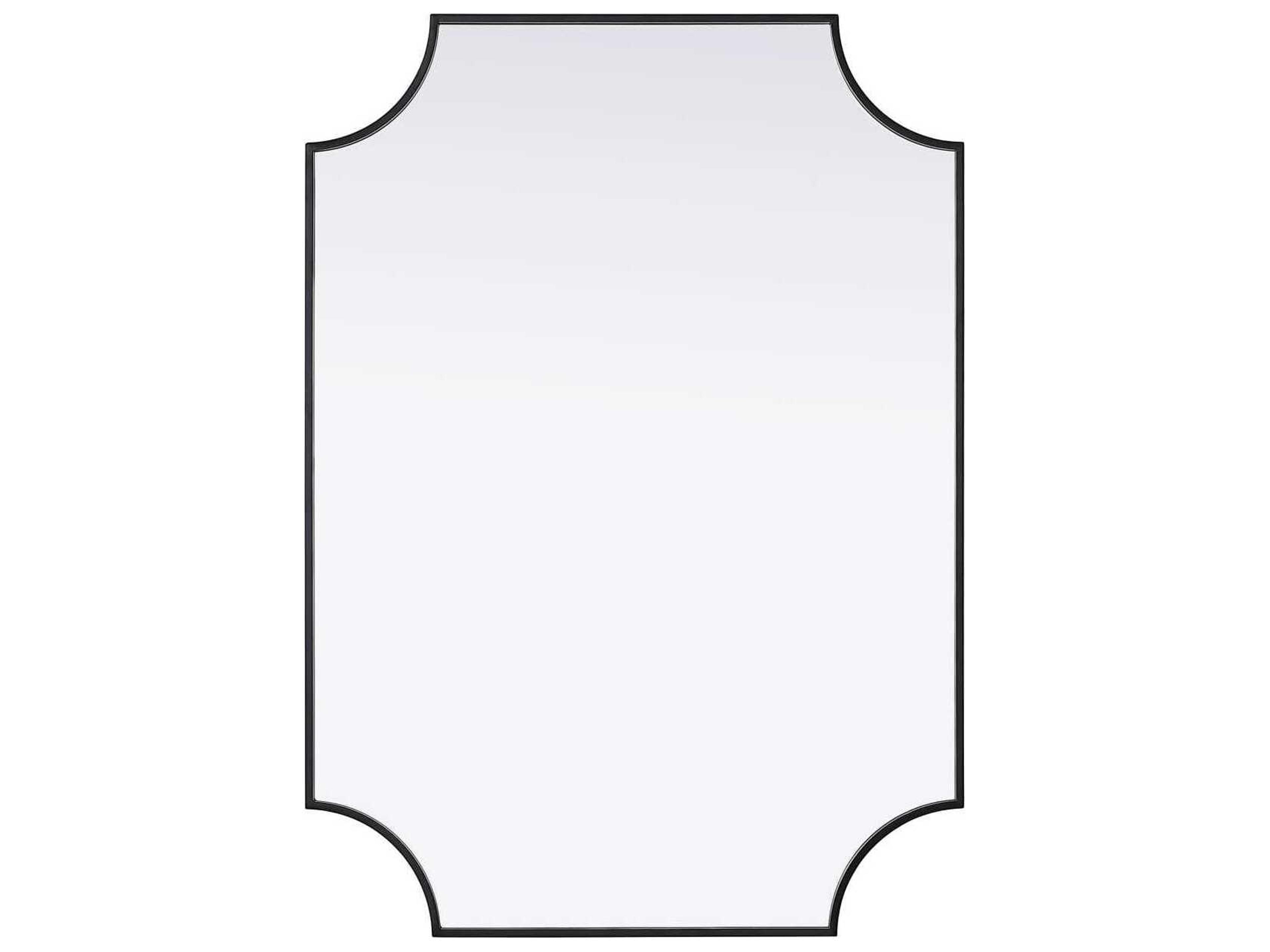 Everleigh Black Notched Wall Mirror