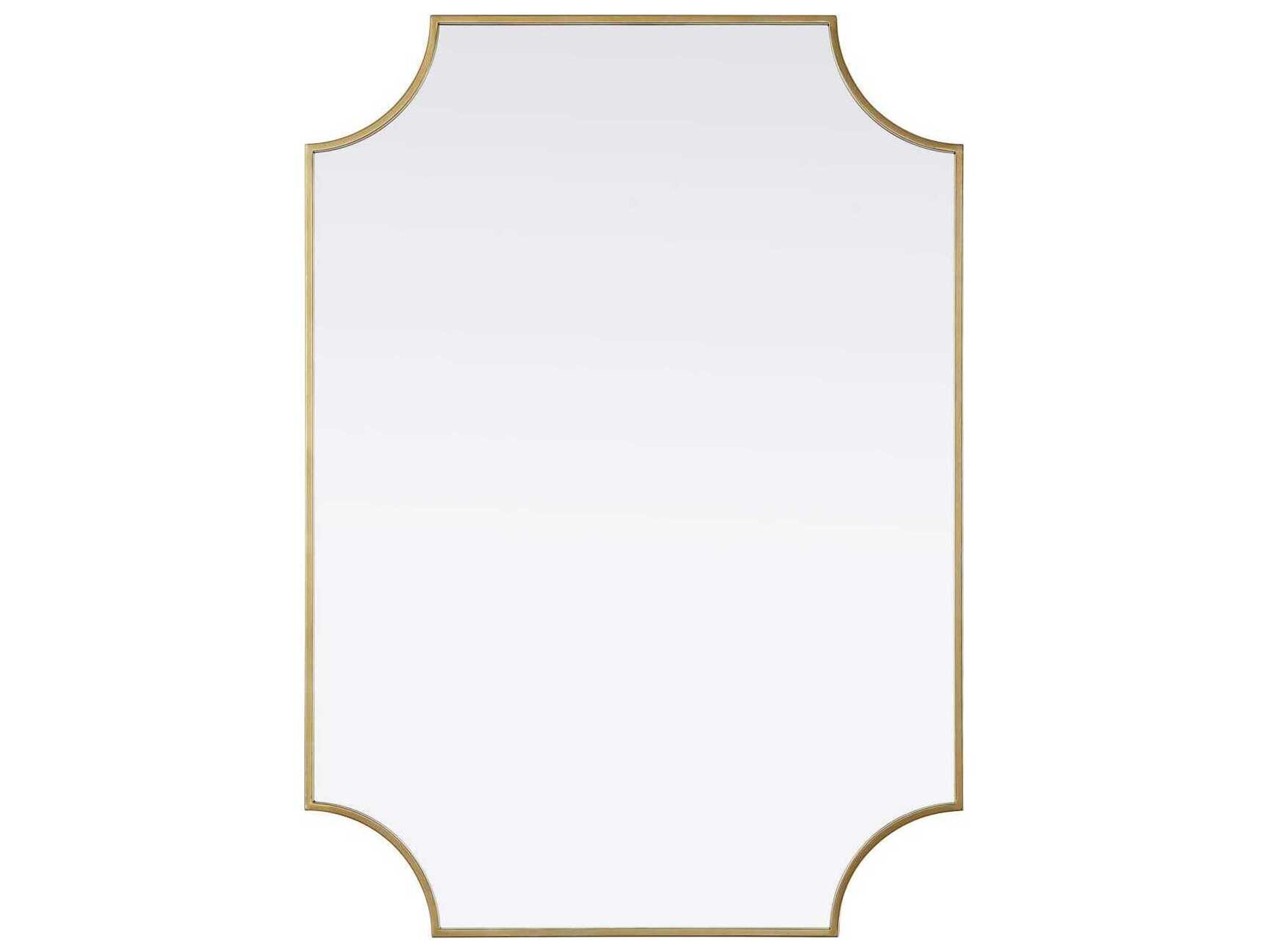 Everleigh Brass Notched Wall Mirror
