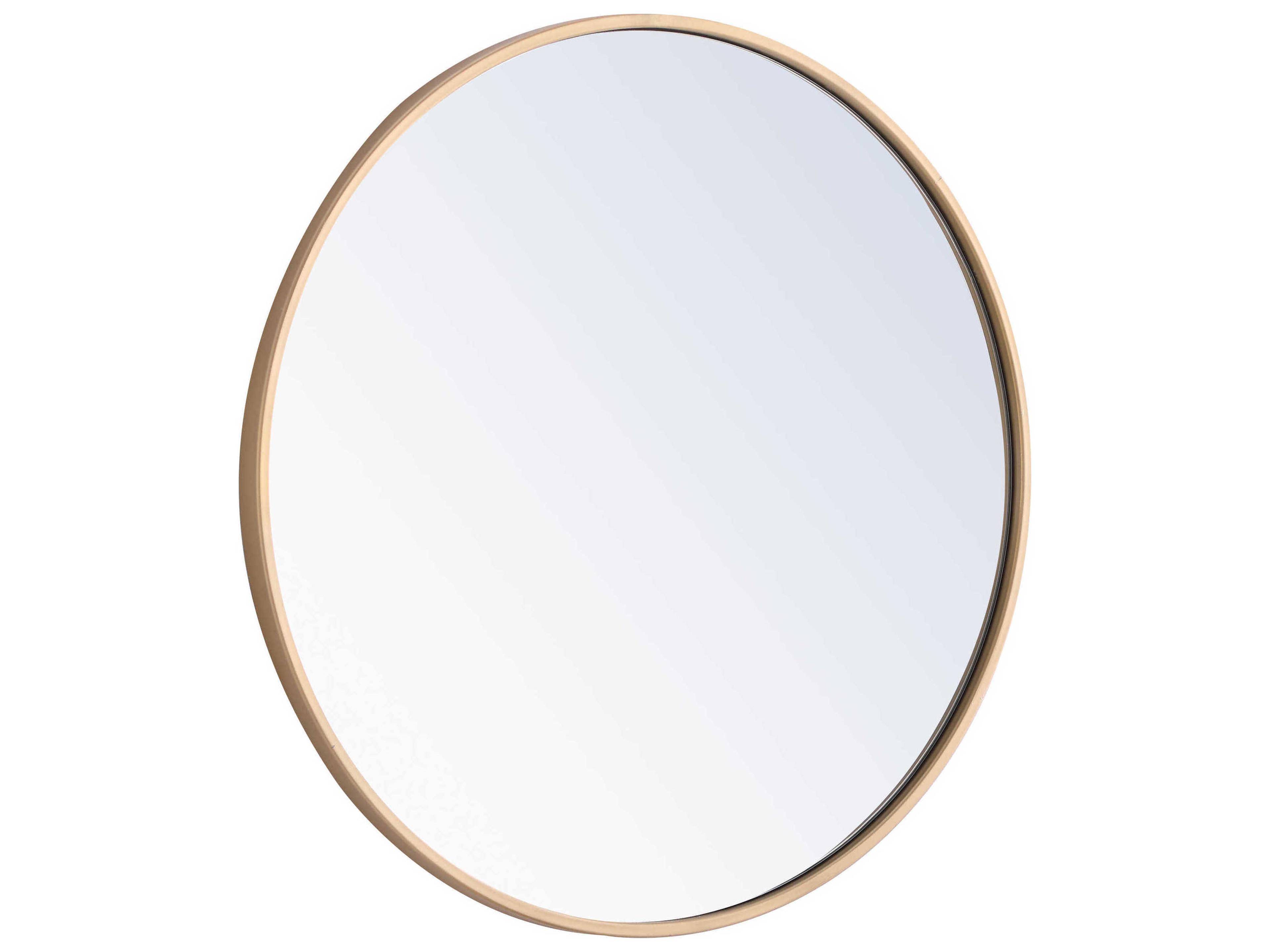 Elegant Lighting Eternity Brass Round Wall Mirror