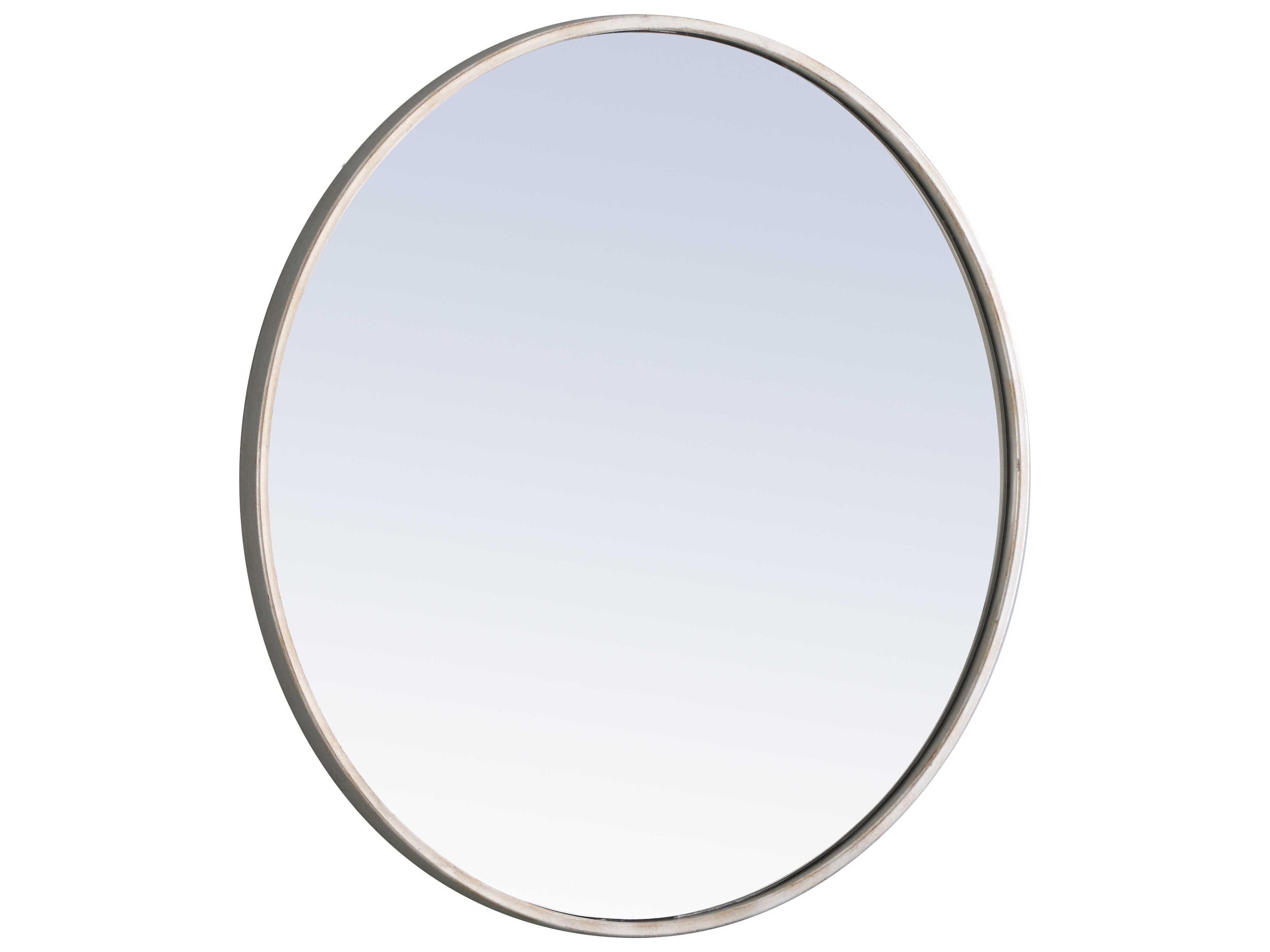 Elegant Lighting Eternity Silver Round Wall Mirror