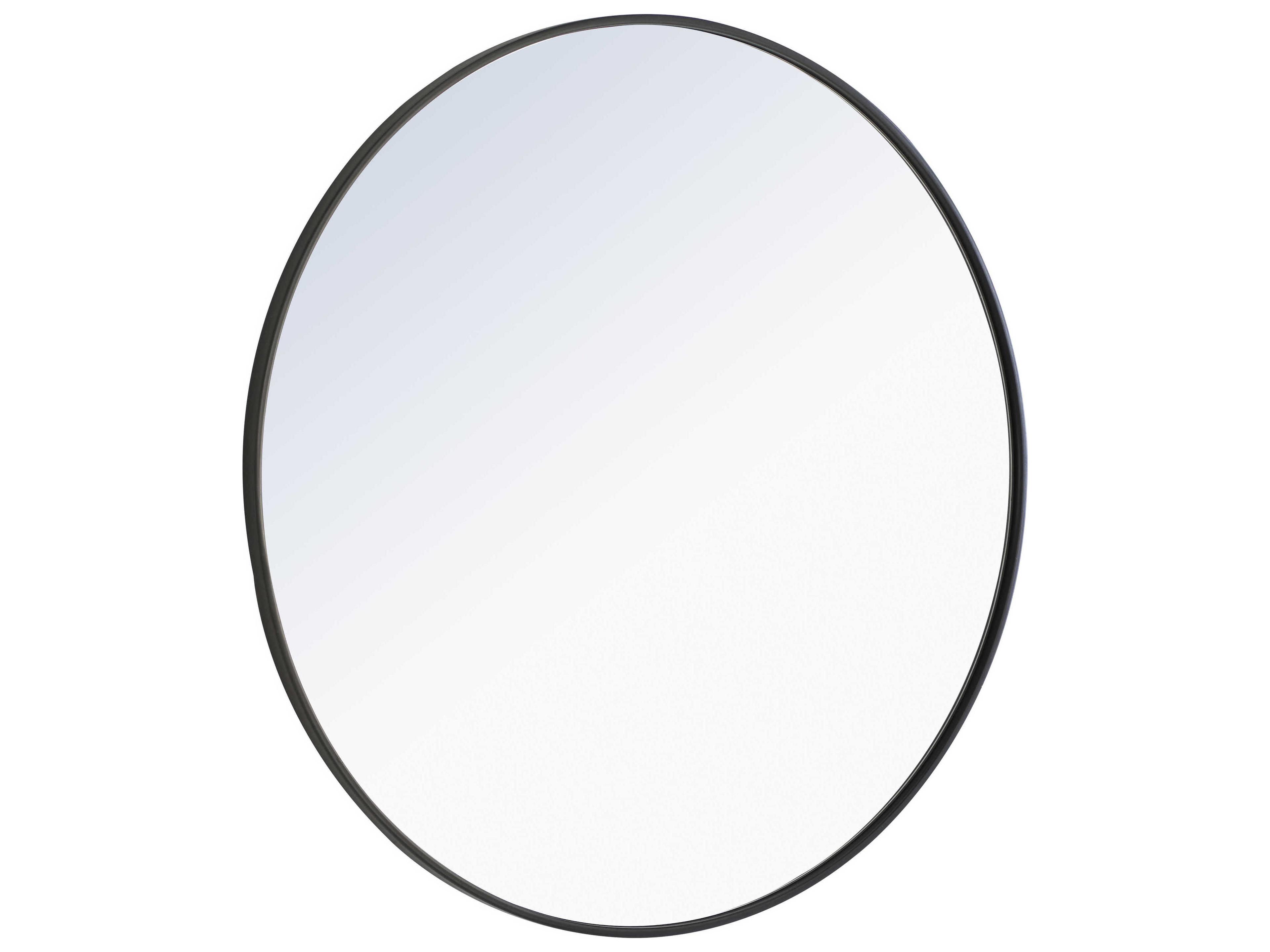 Elegant Lighting Eternity Black Round Wall Mirror