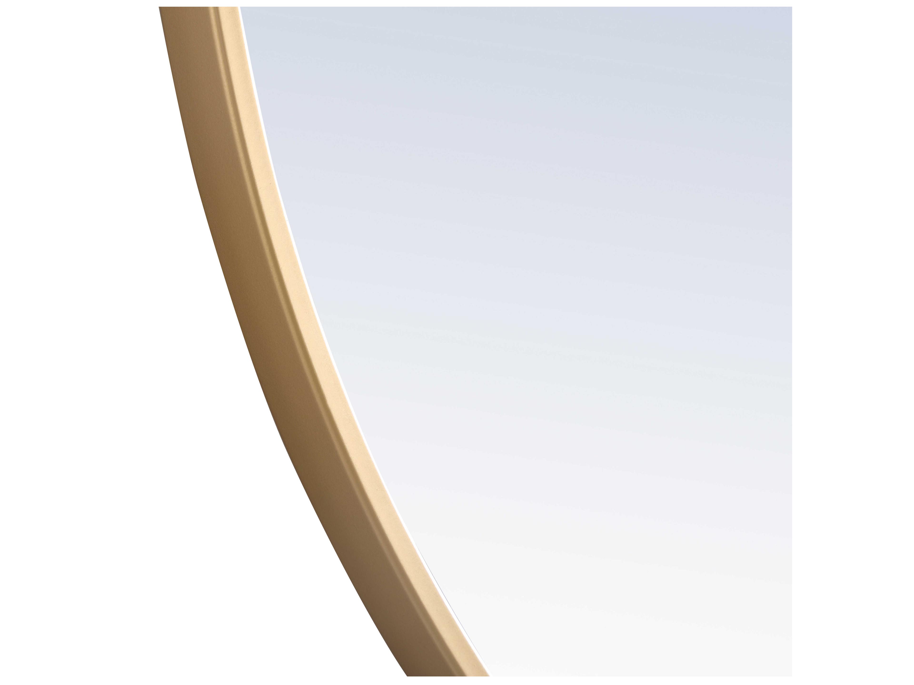 Elegant Lighting Eternity Brass Round Wall Mirror