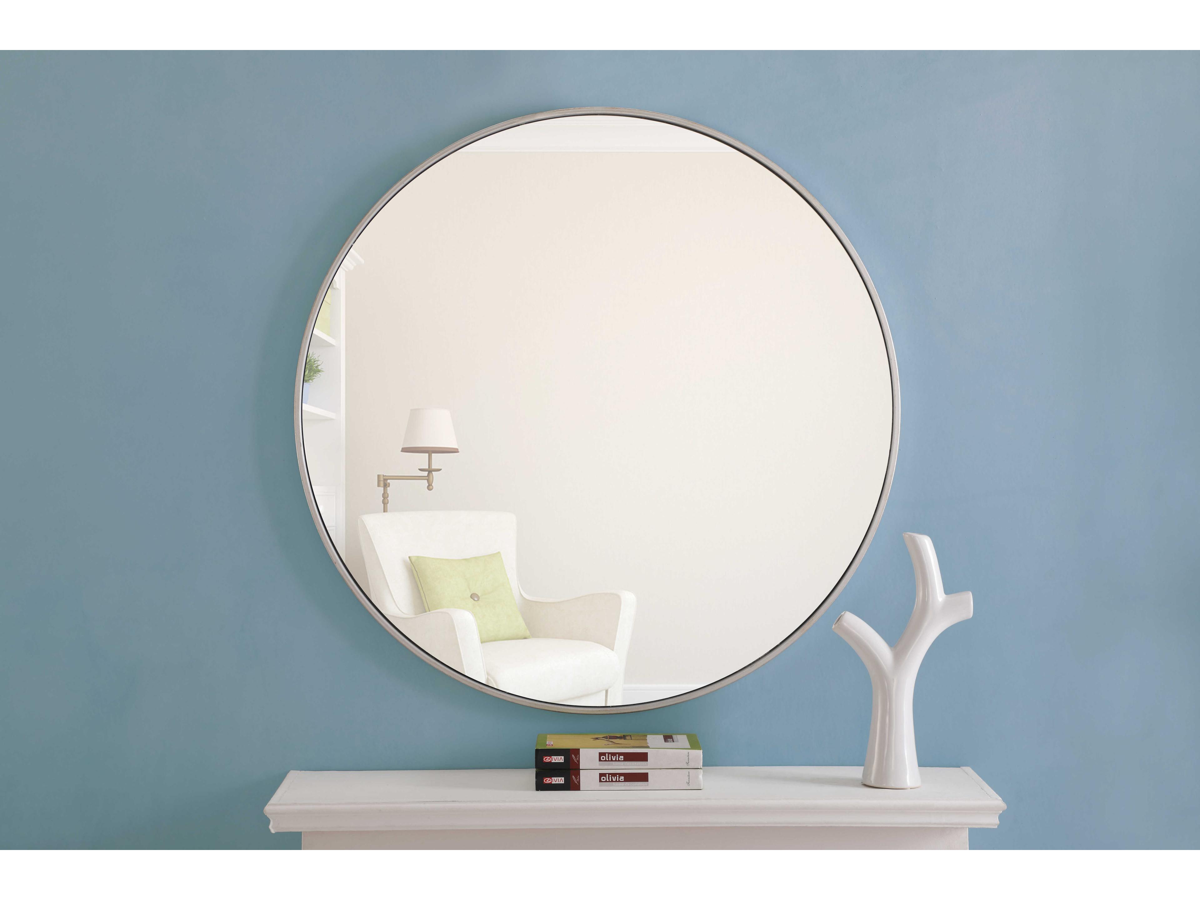 Elegant Lighting Eternity Silver Round Wall Mirror