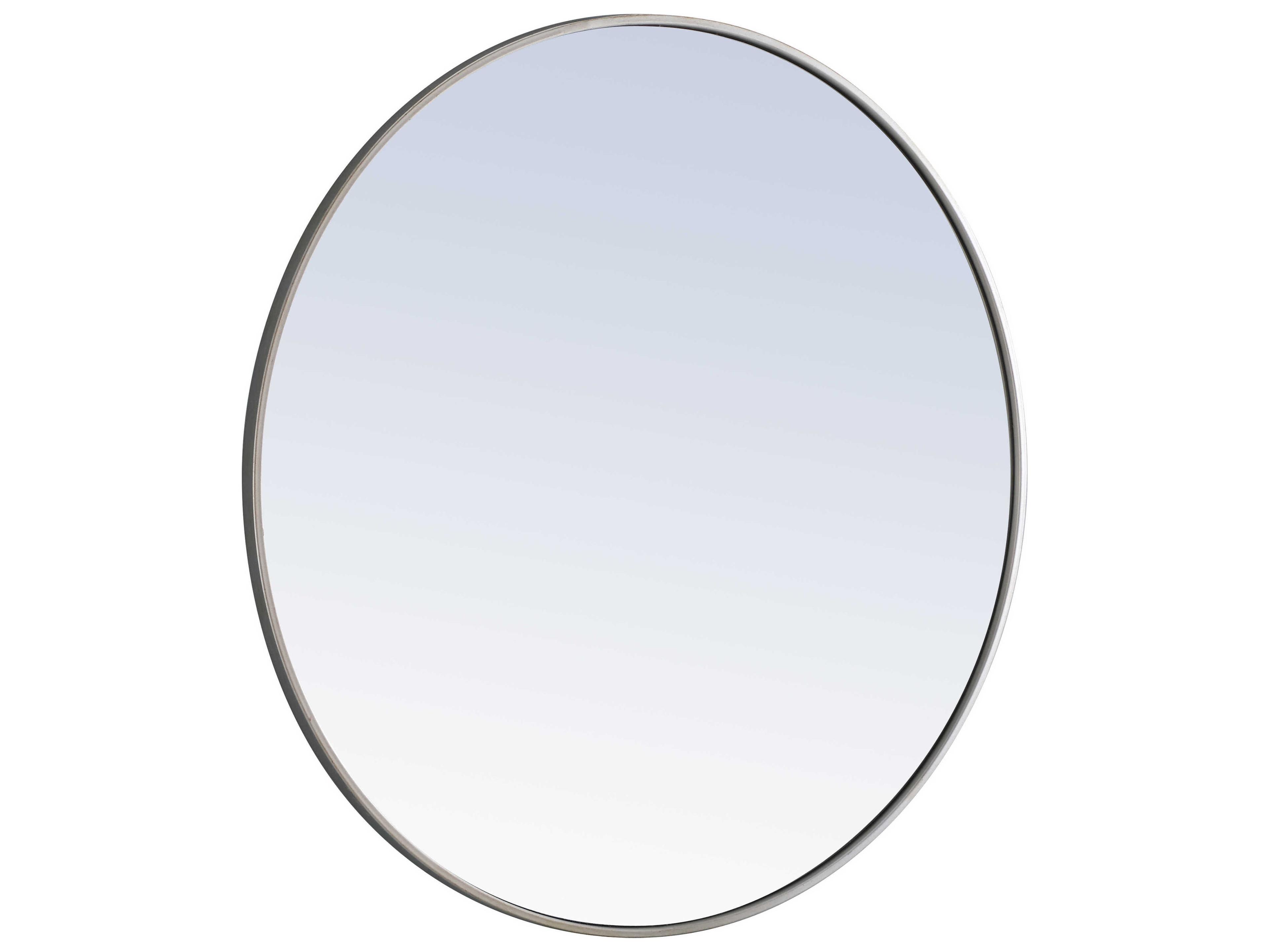 Elegant Lighting Eternity Silver Round Wall Mirror