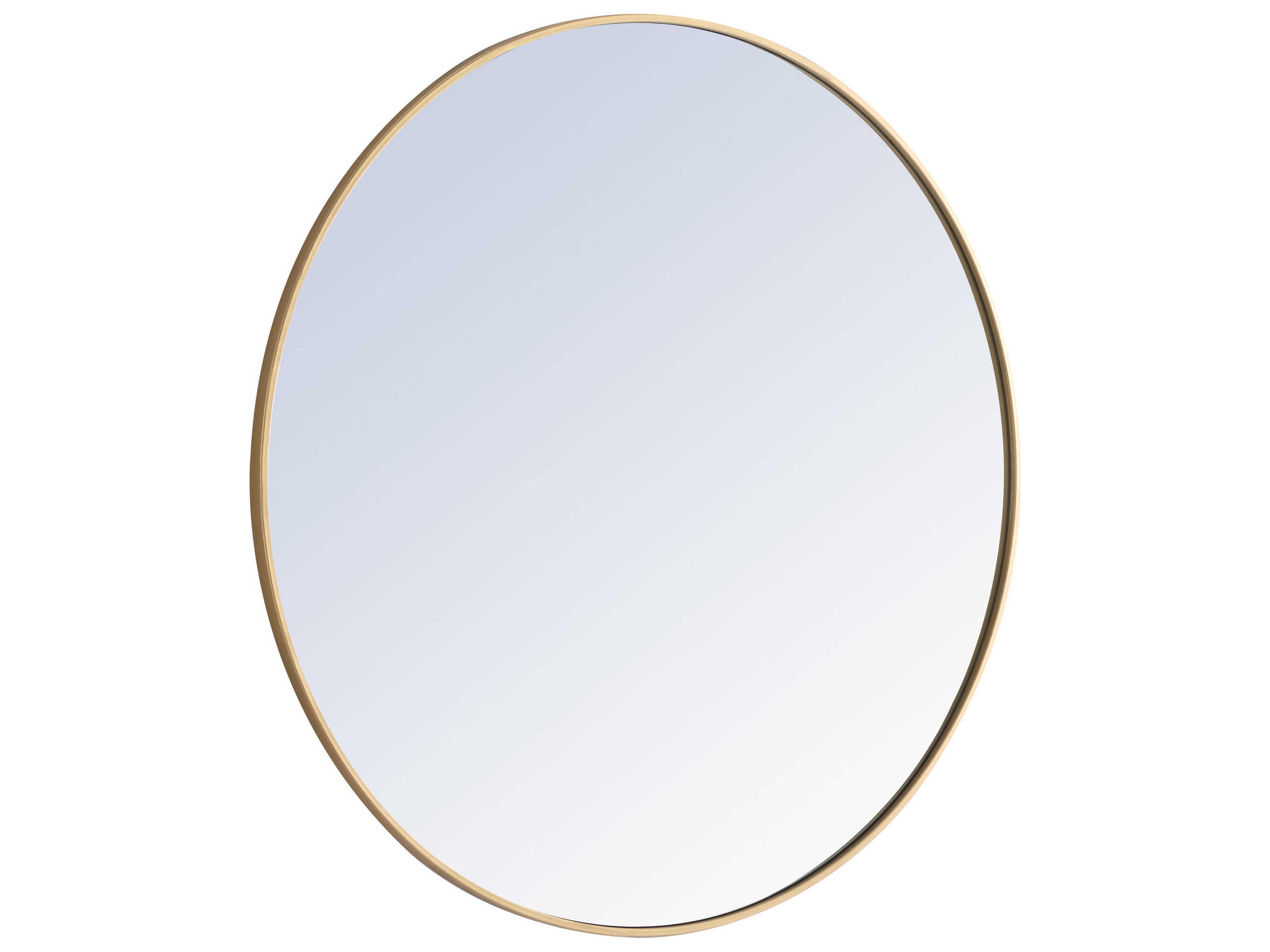 Elegant Lighting Eternity Brass Round Wall Mirror