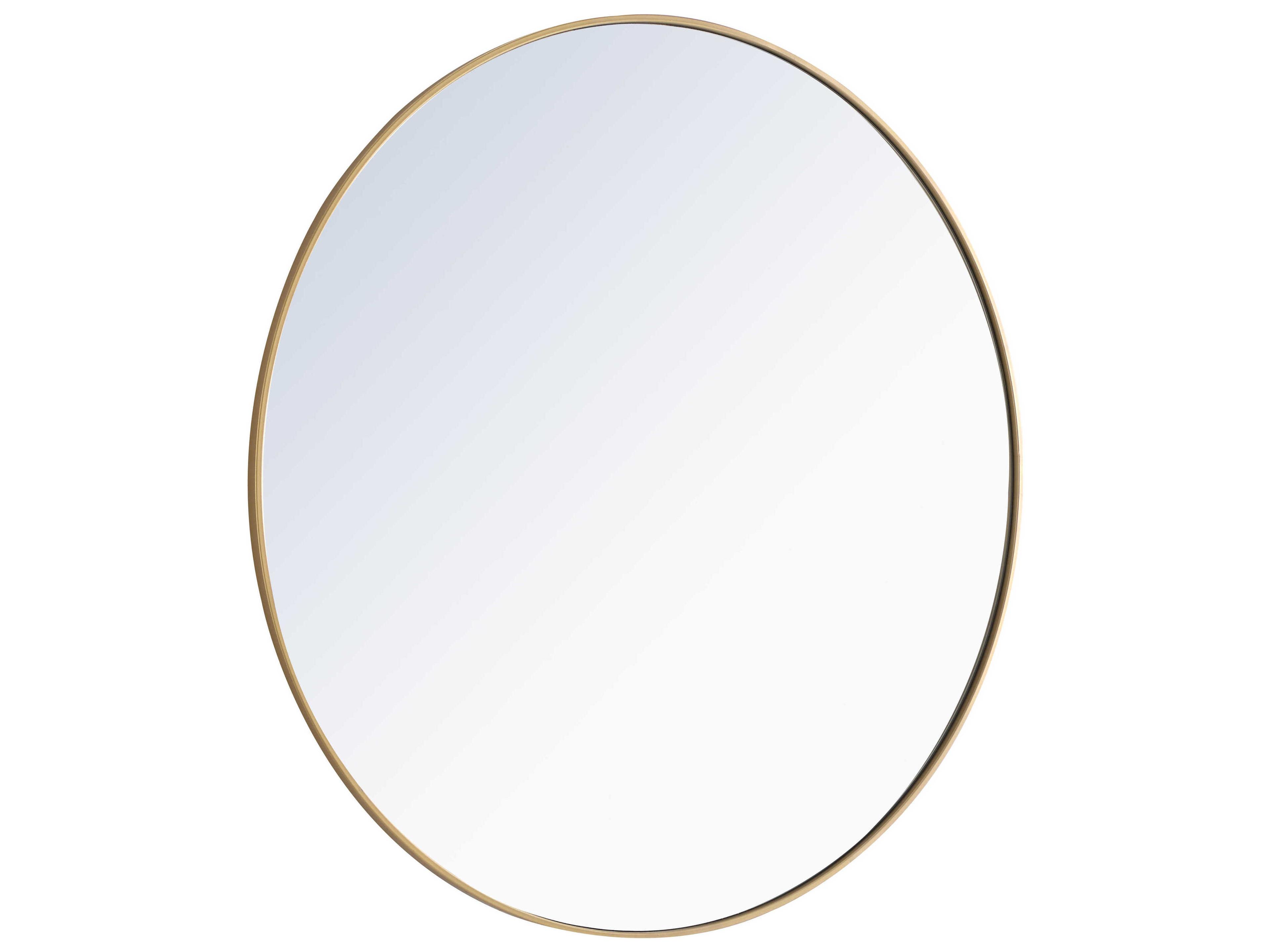 Elegant Lighting Eternity Brass Round Wall Mirror