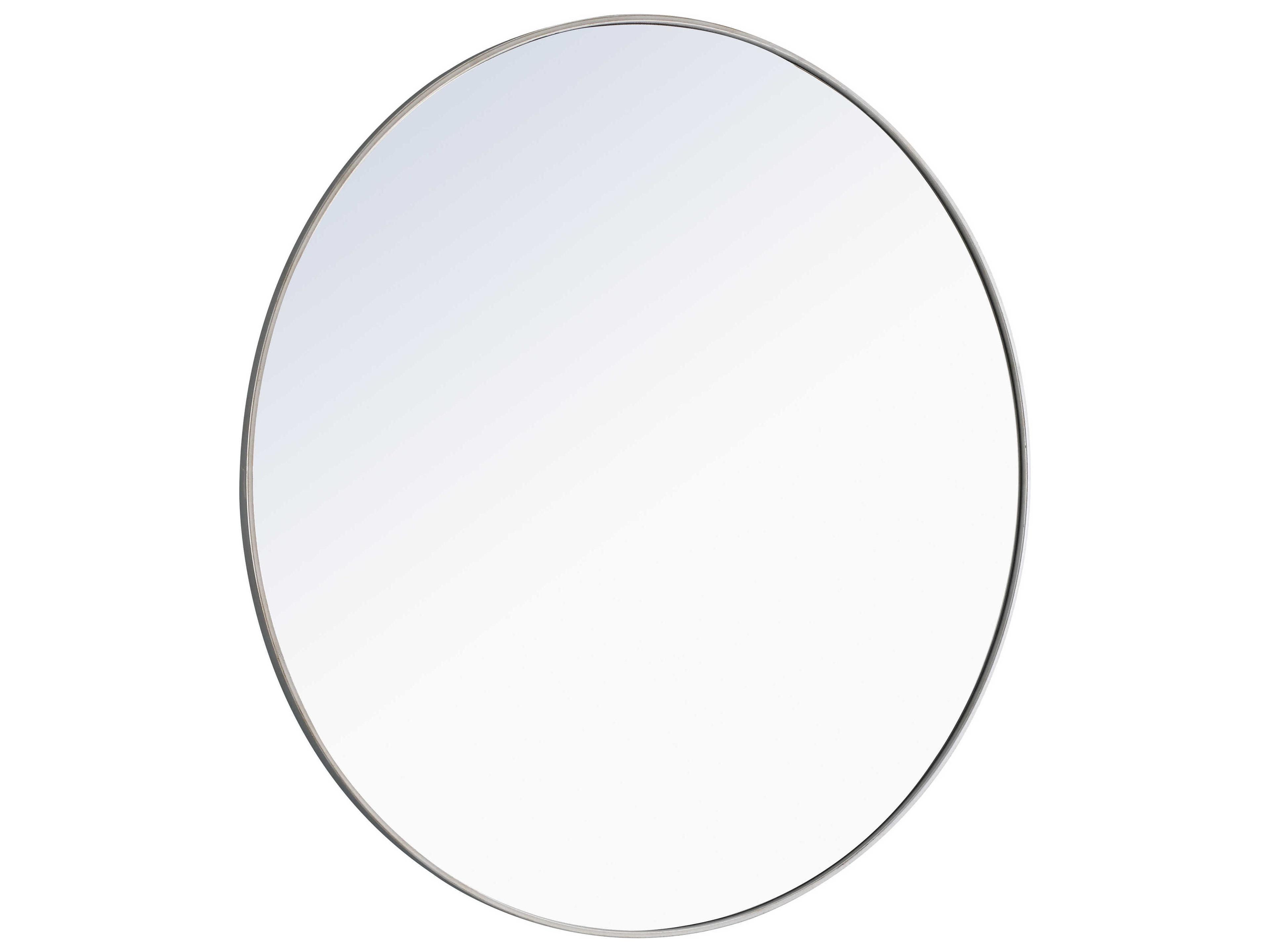 Elegant Lighting Eternity Silver Round Wall Mirror
