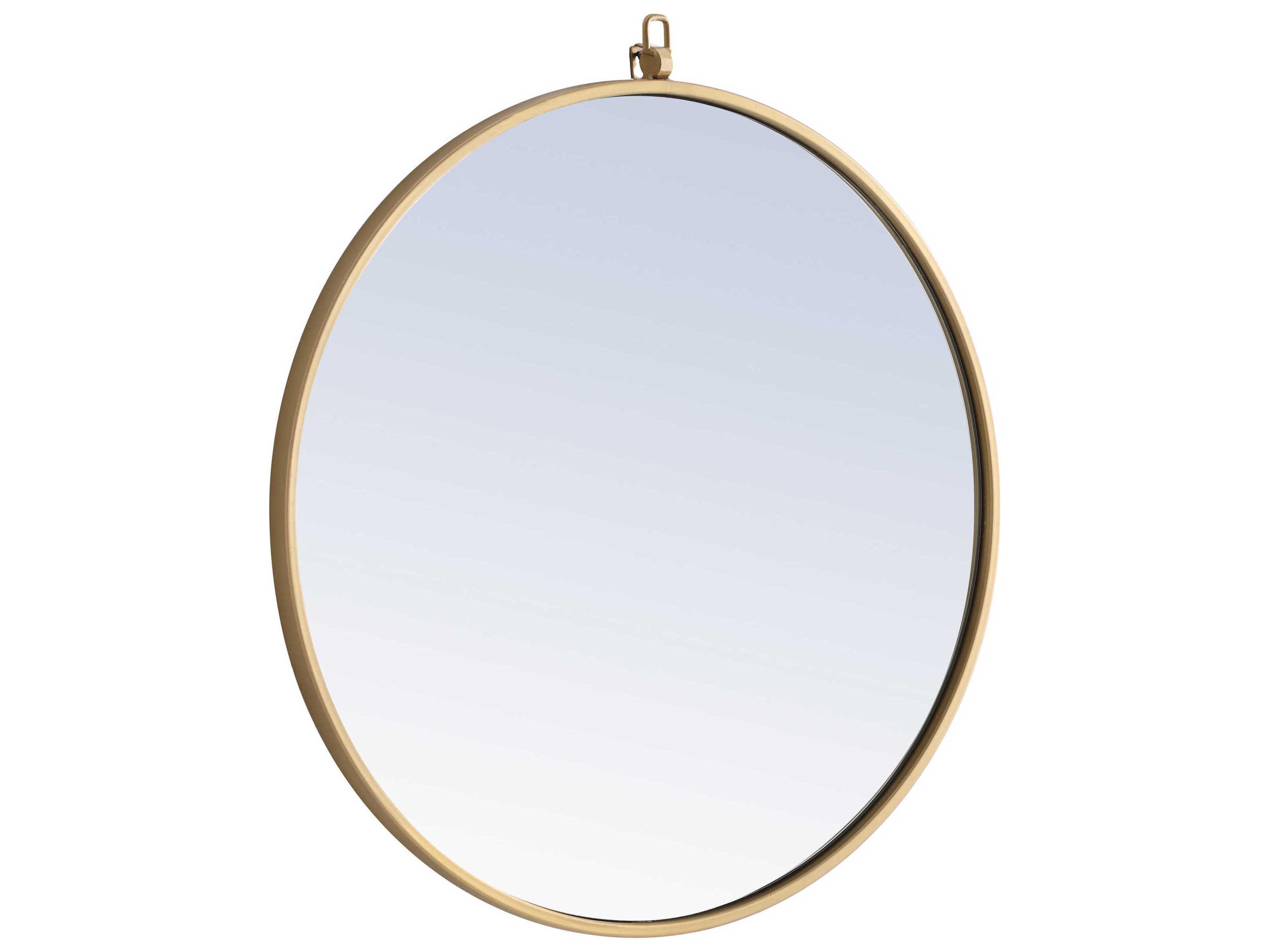 Elegant Lighting Eternity Brass Round Wall Mirror