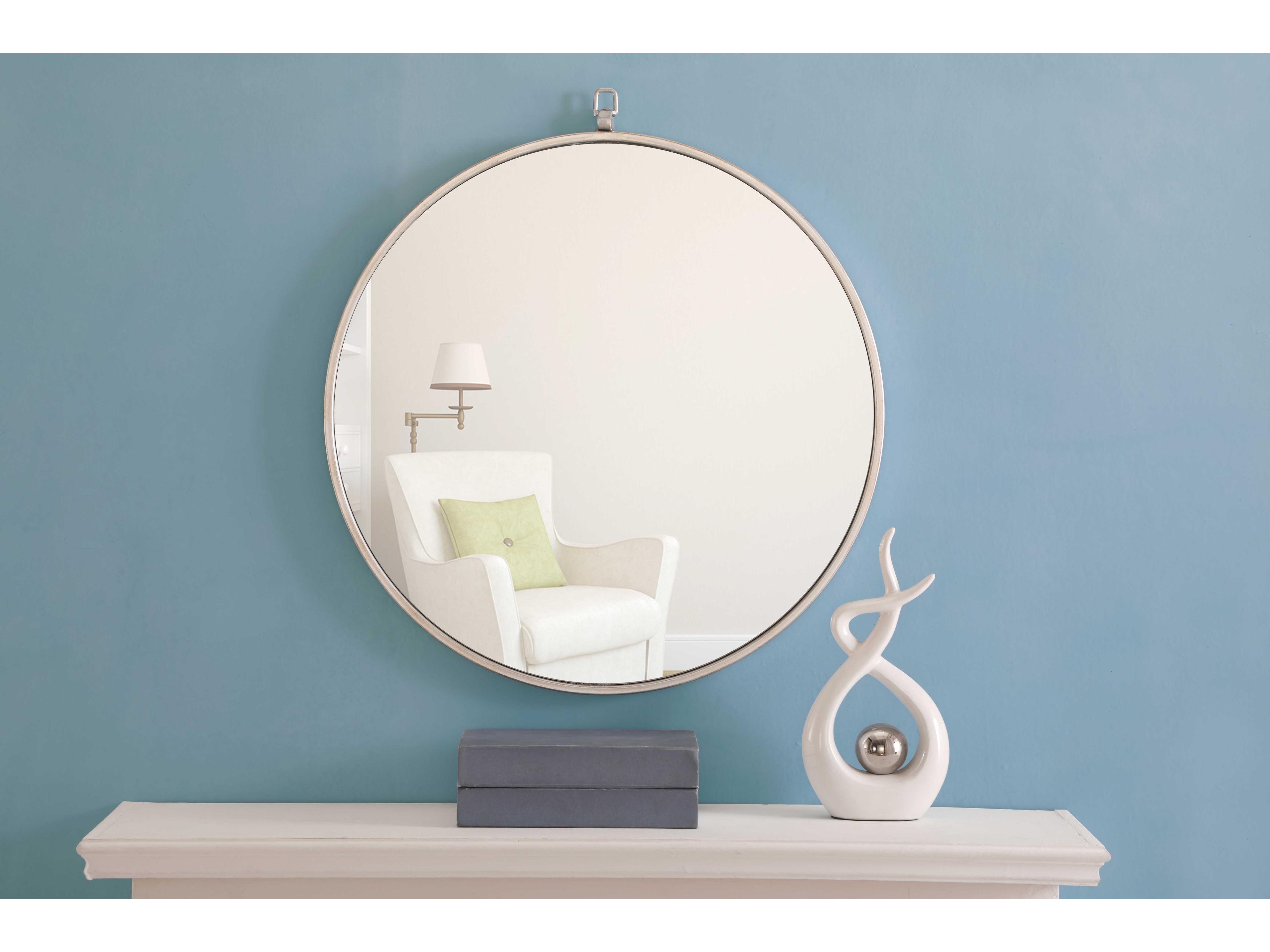 Elegant Lighting Eternity Silver Round Wall Mirror