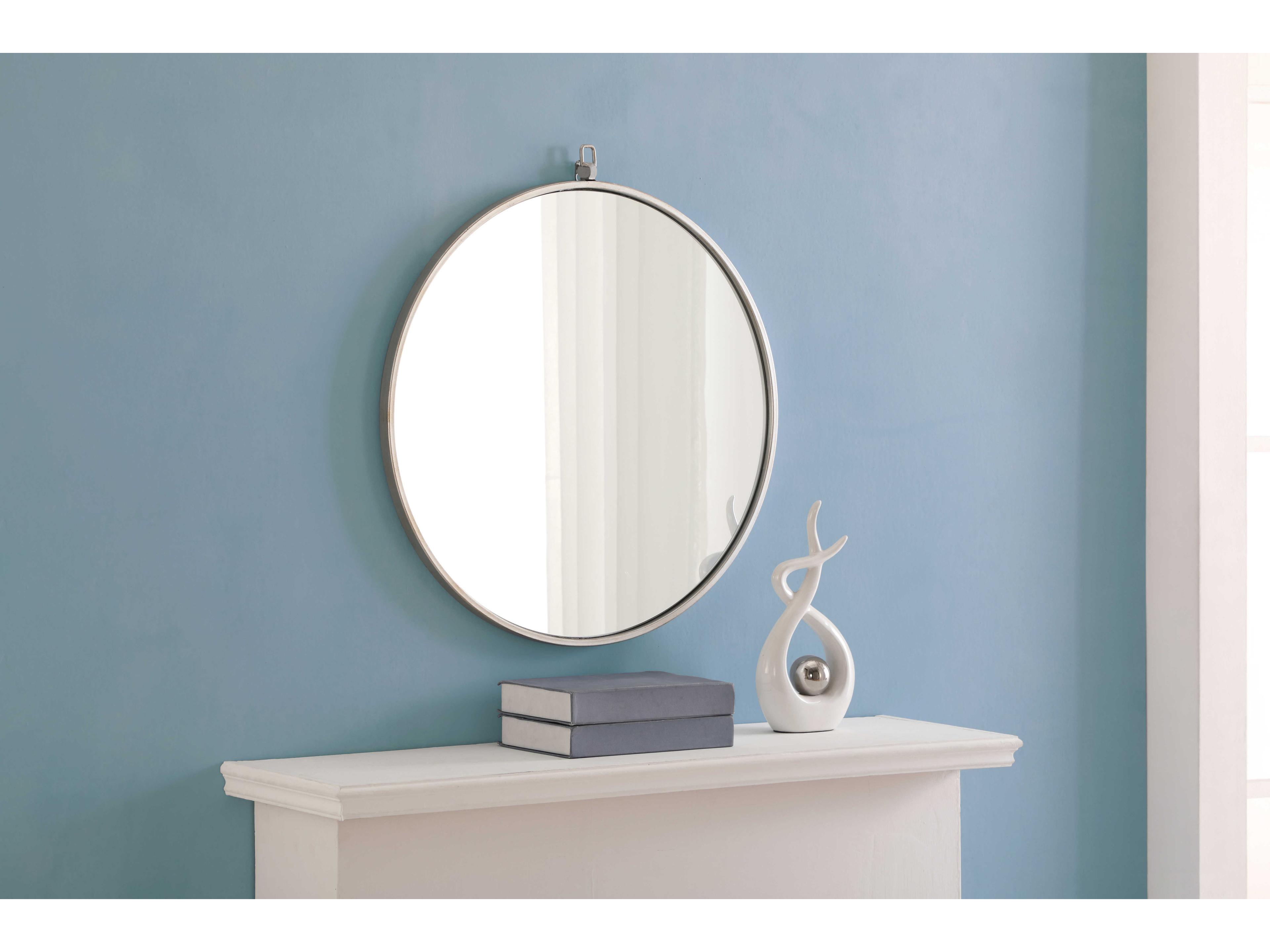 Elegant Lighting Eternity Silver Round Wall Mirror