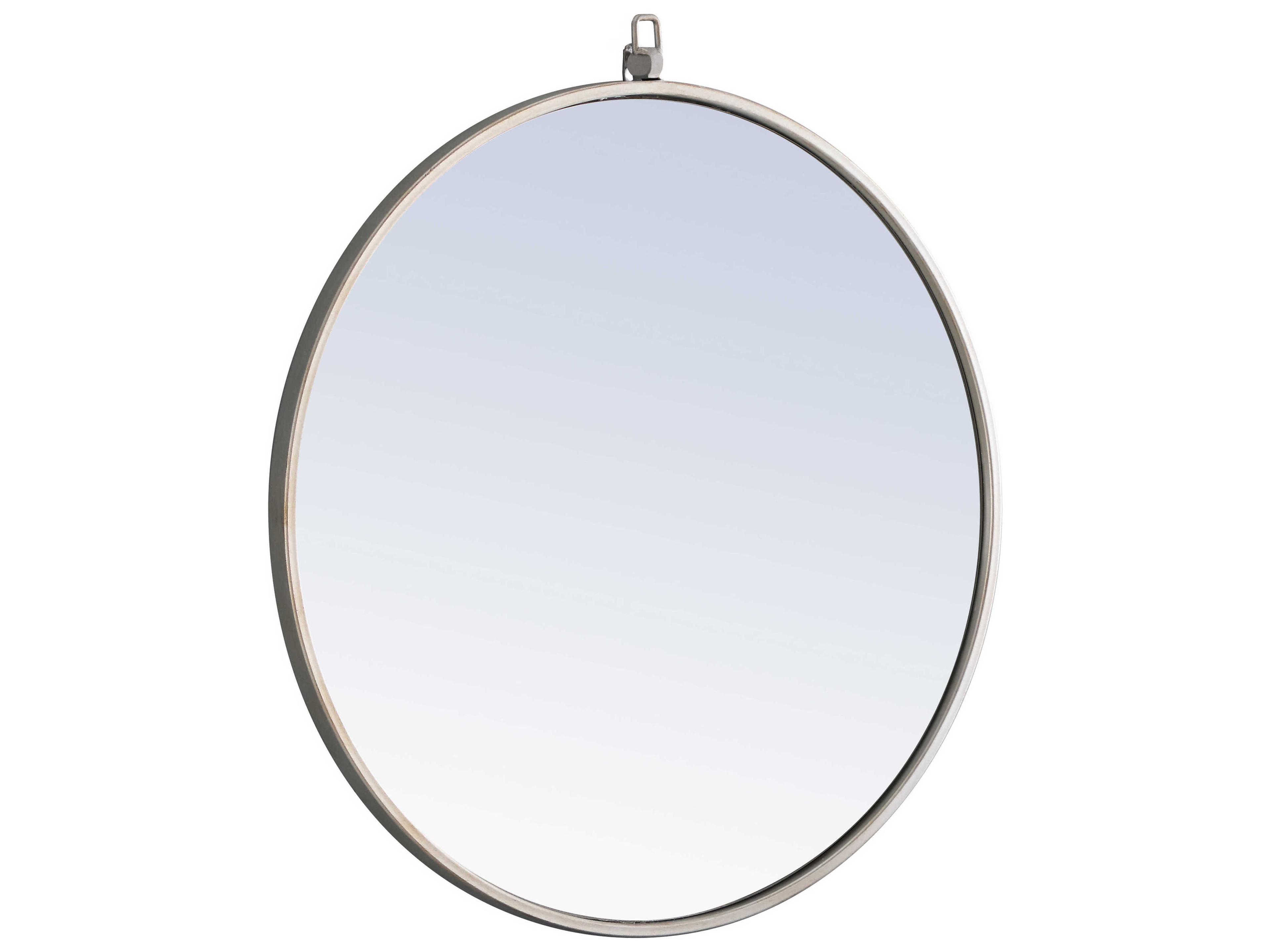 Elegant Lighting Eternity Silver Round Wall Mirror
