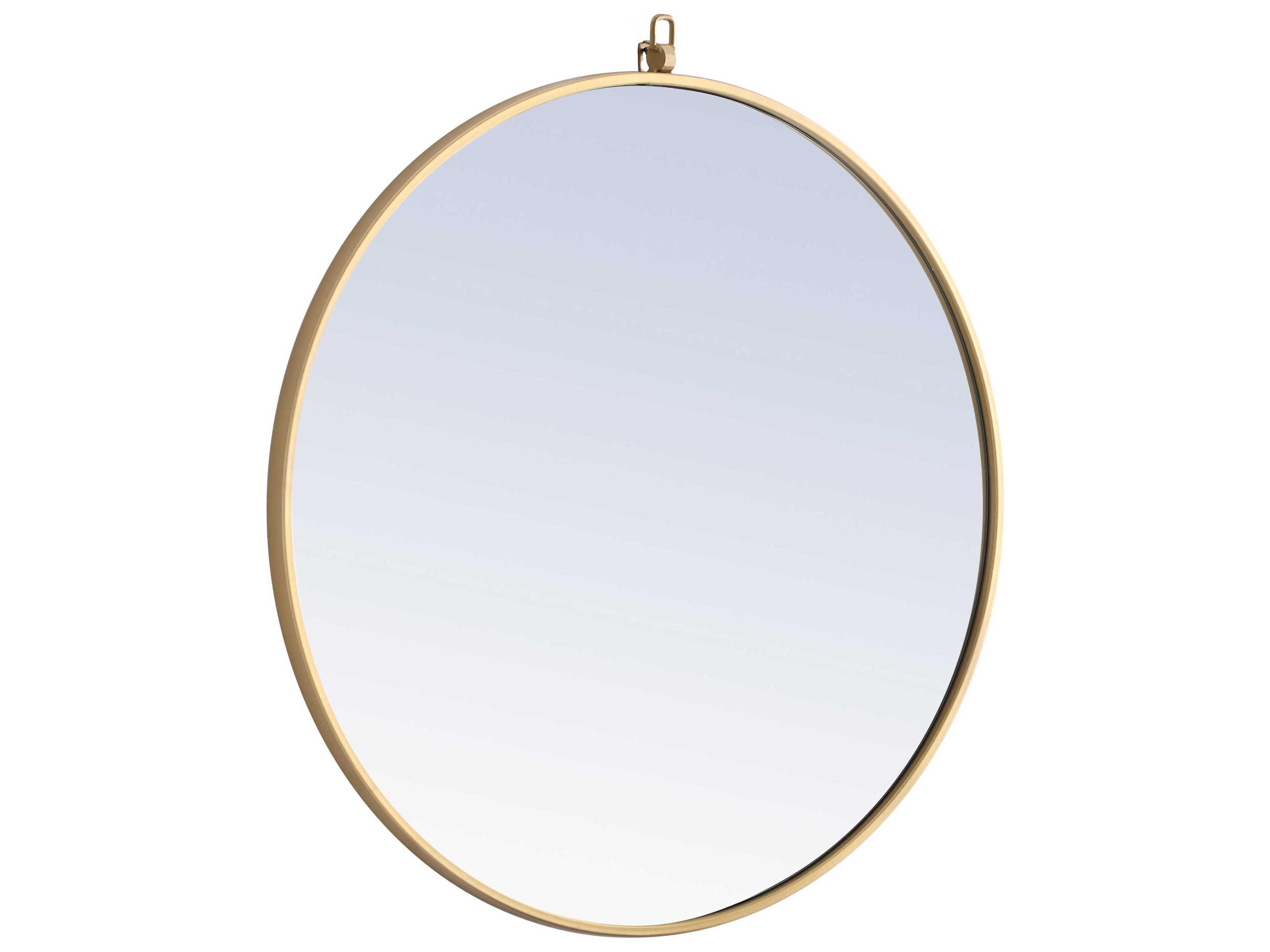 Elegant Lighting Eternity Brass Round Wall Mirror