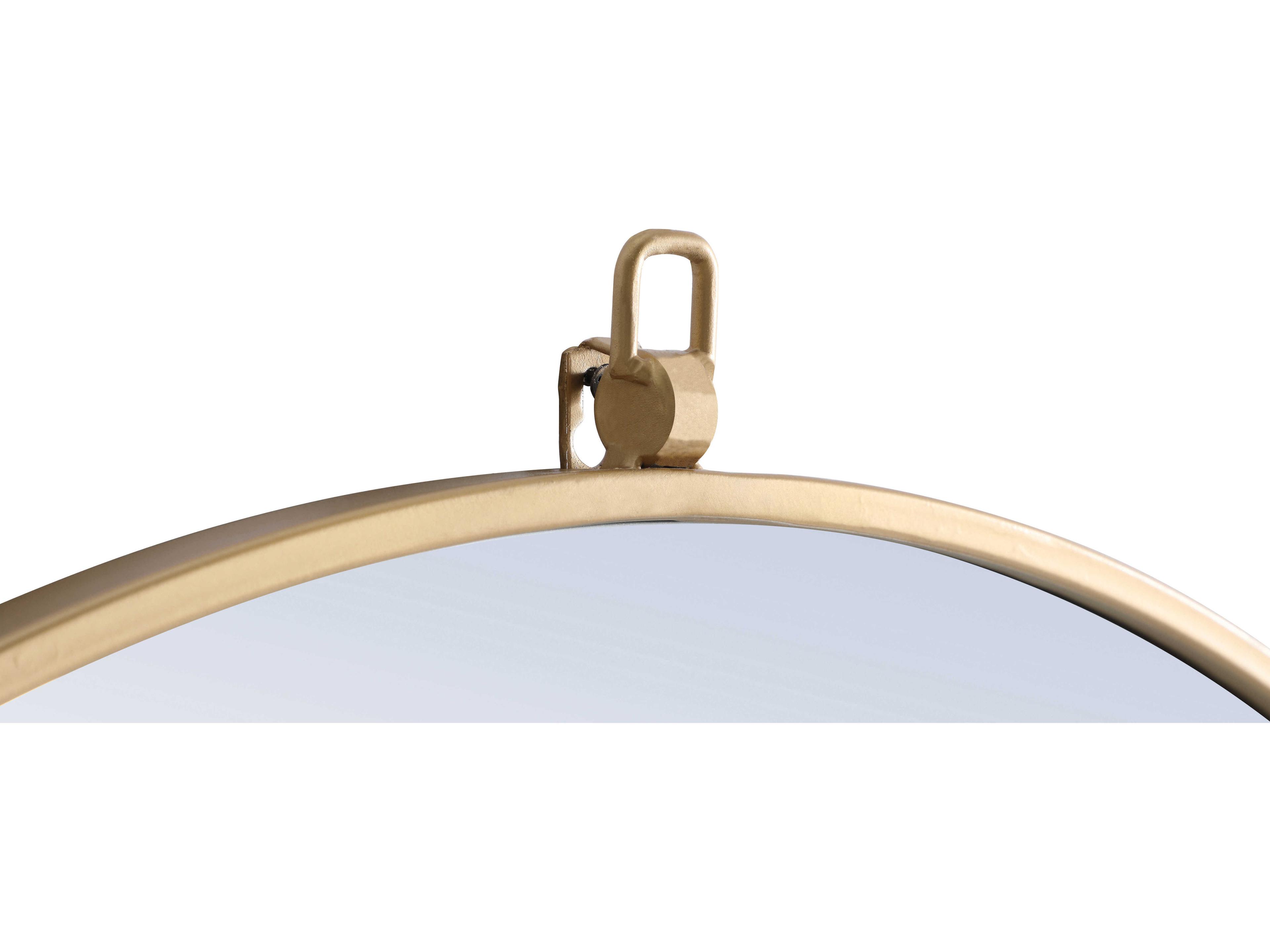 Elegant Lighting Eternity Brass Round Wall Mirror