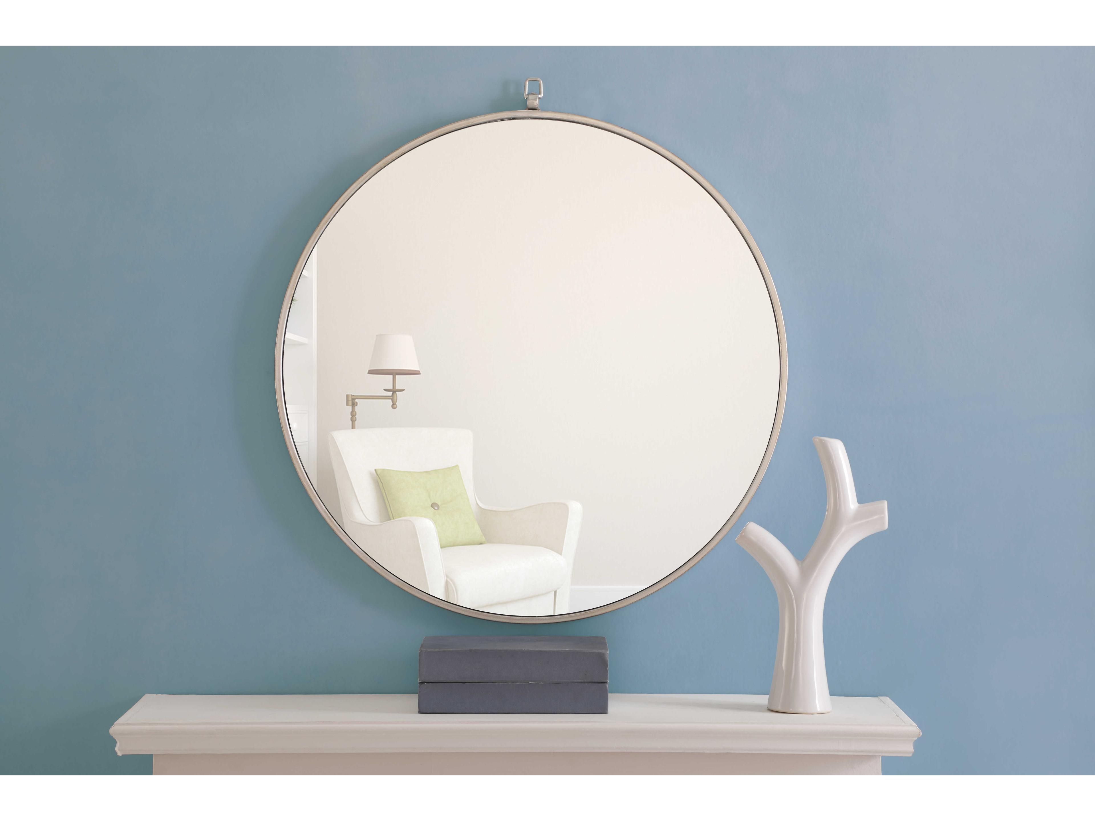 Elegant Lighting Eternity Silver Round Wall Mirror