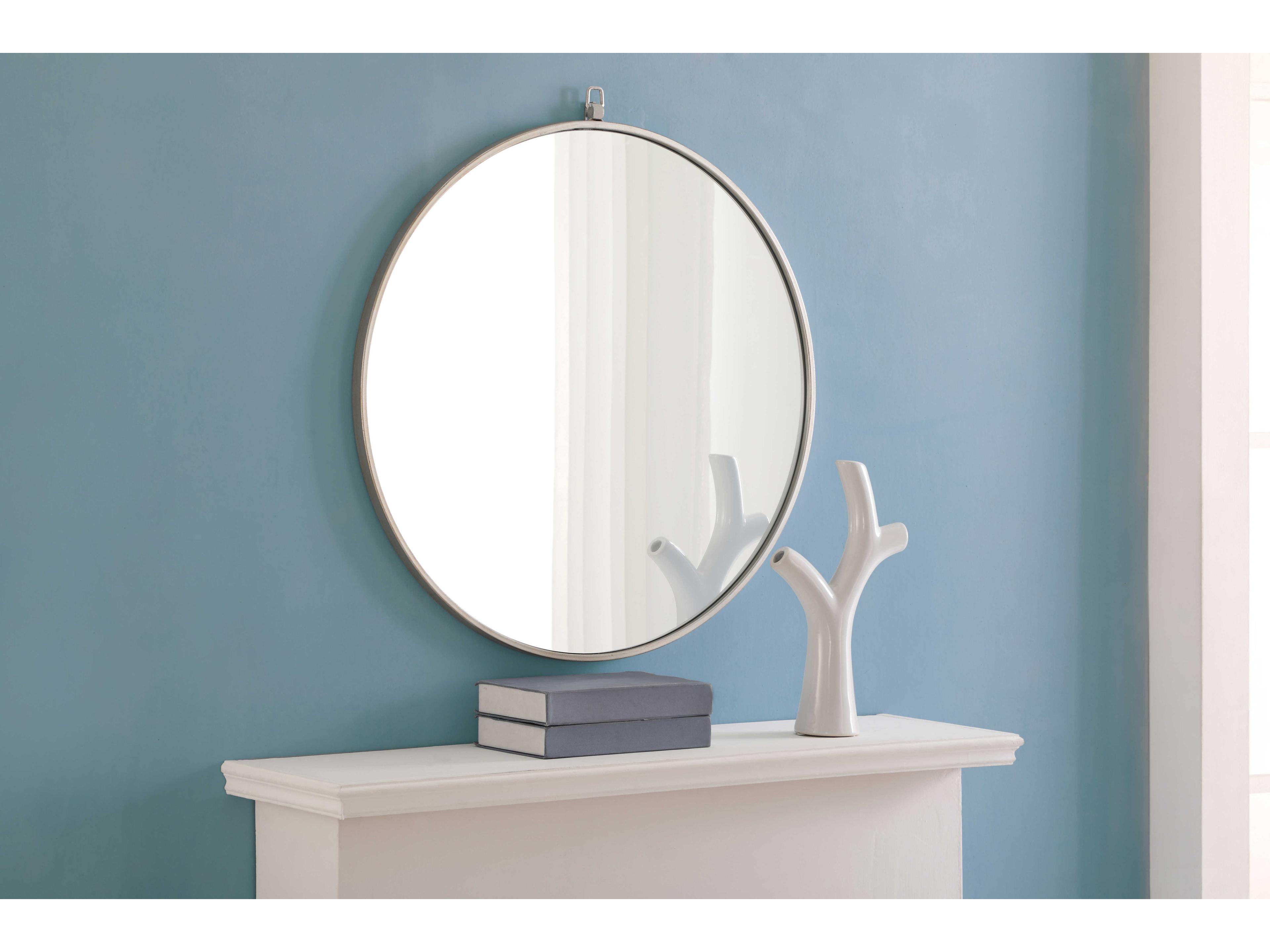 Elegant Lighting Eternity Silver Round Wall Mirror