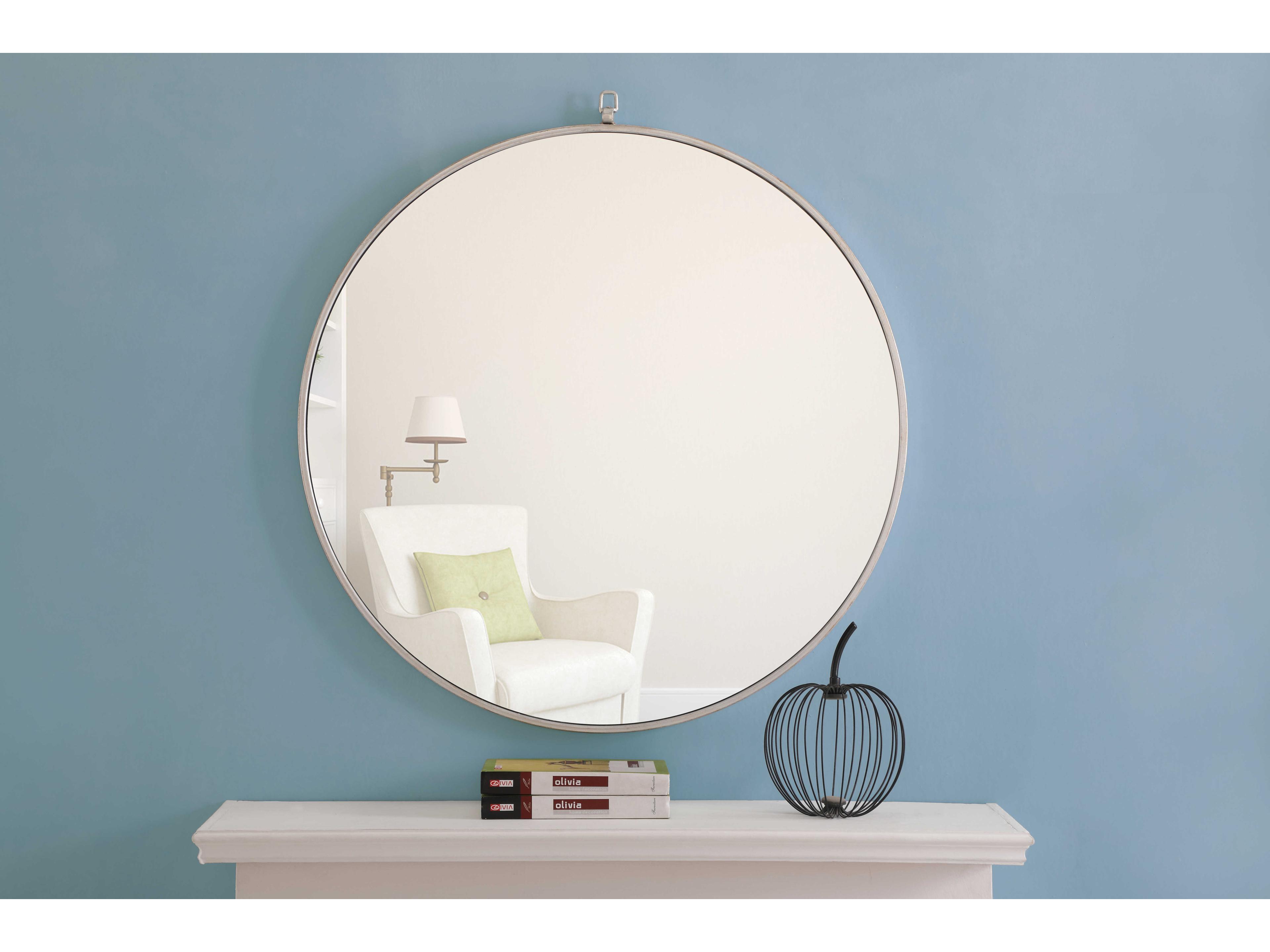 Elegant Lighting Eternity Silver Round Wall Mirror