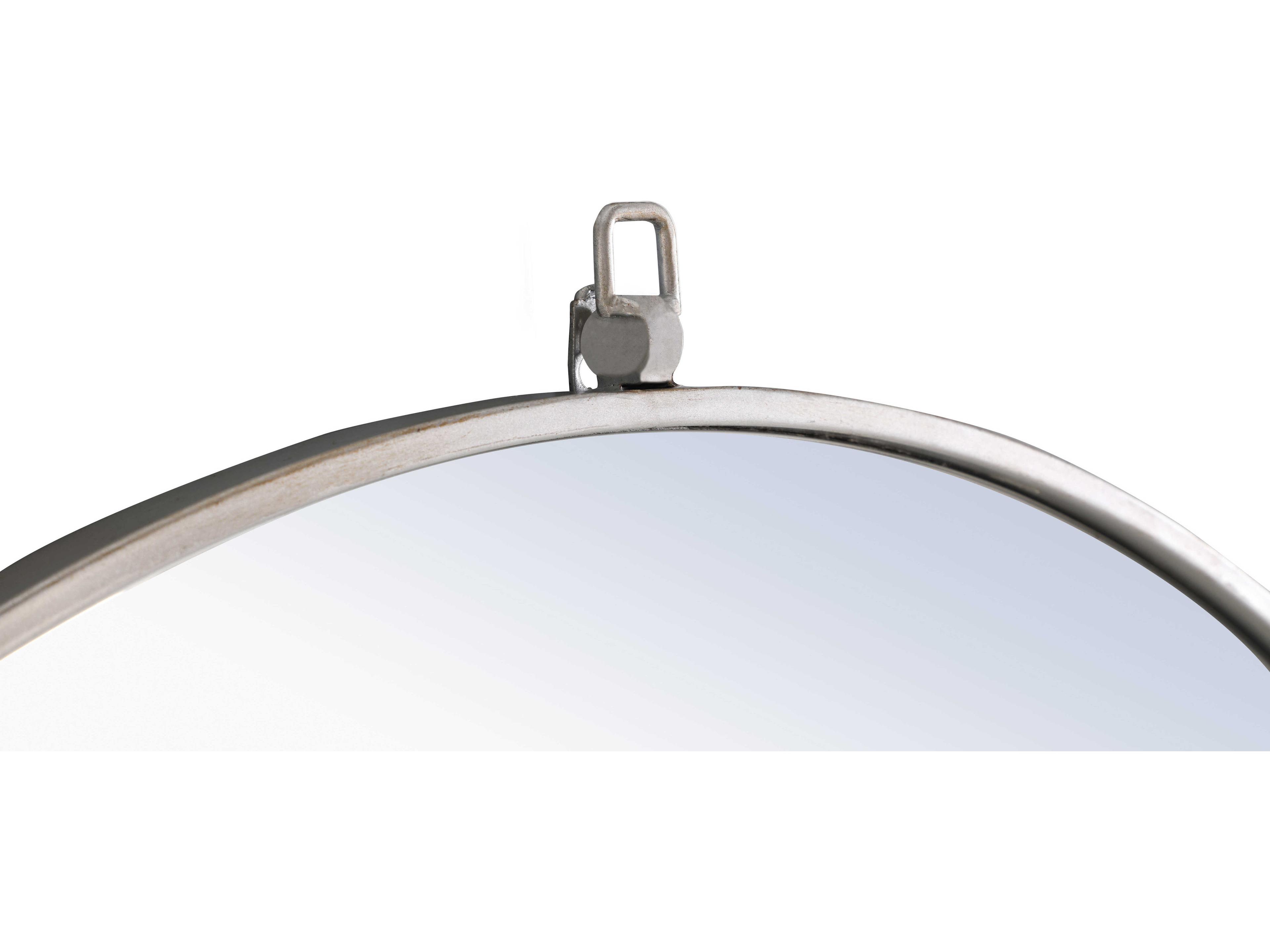 Elegant Lighting Eternity Silver Round Wall Mirror