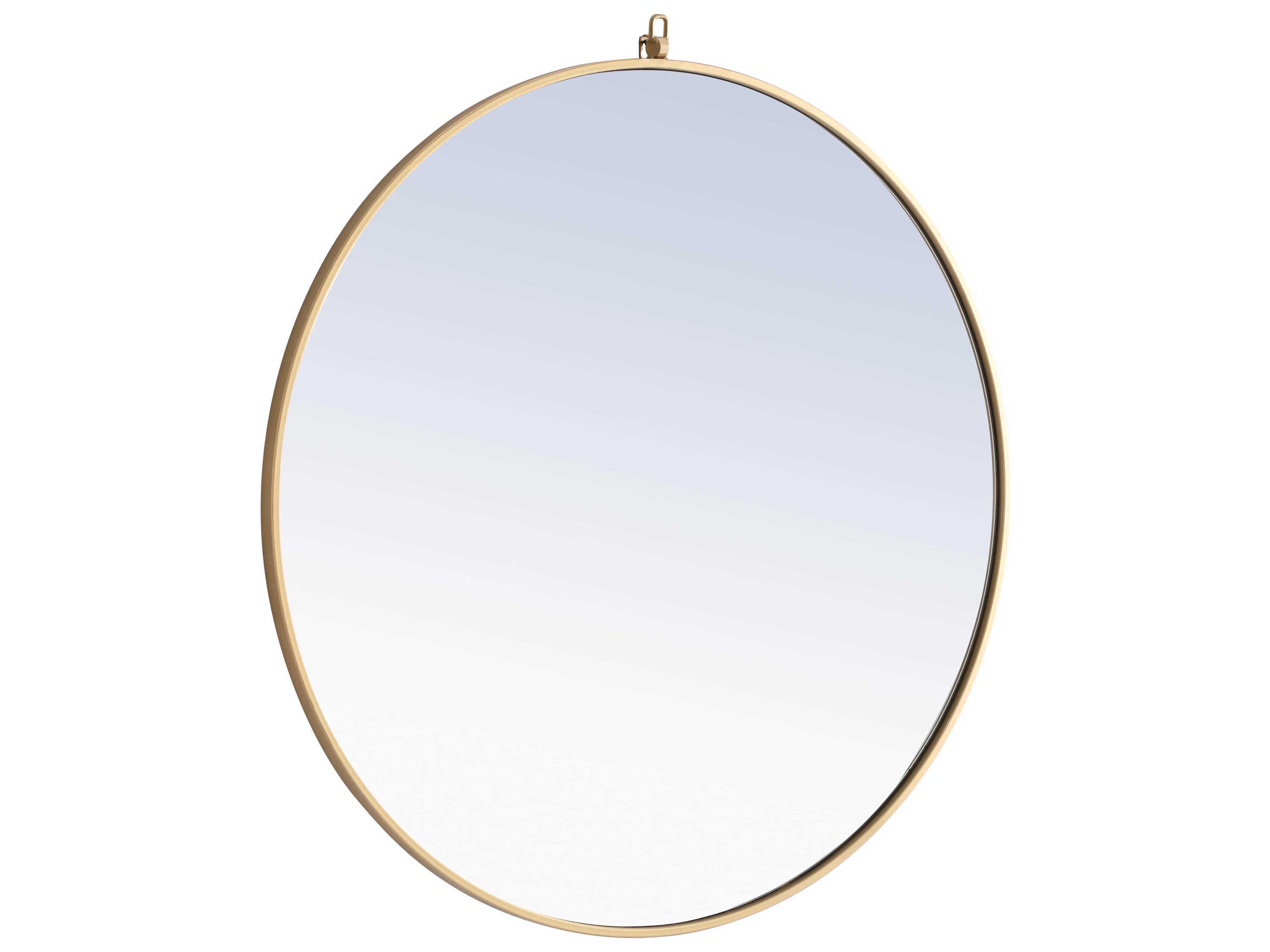 Elegant Lighting Eternity Brass Round Wall Mirror